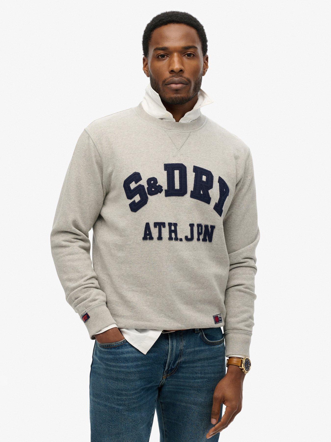 Superdry Vintage Athletic Crew Sweat - Grey