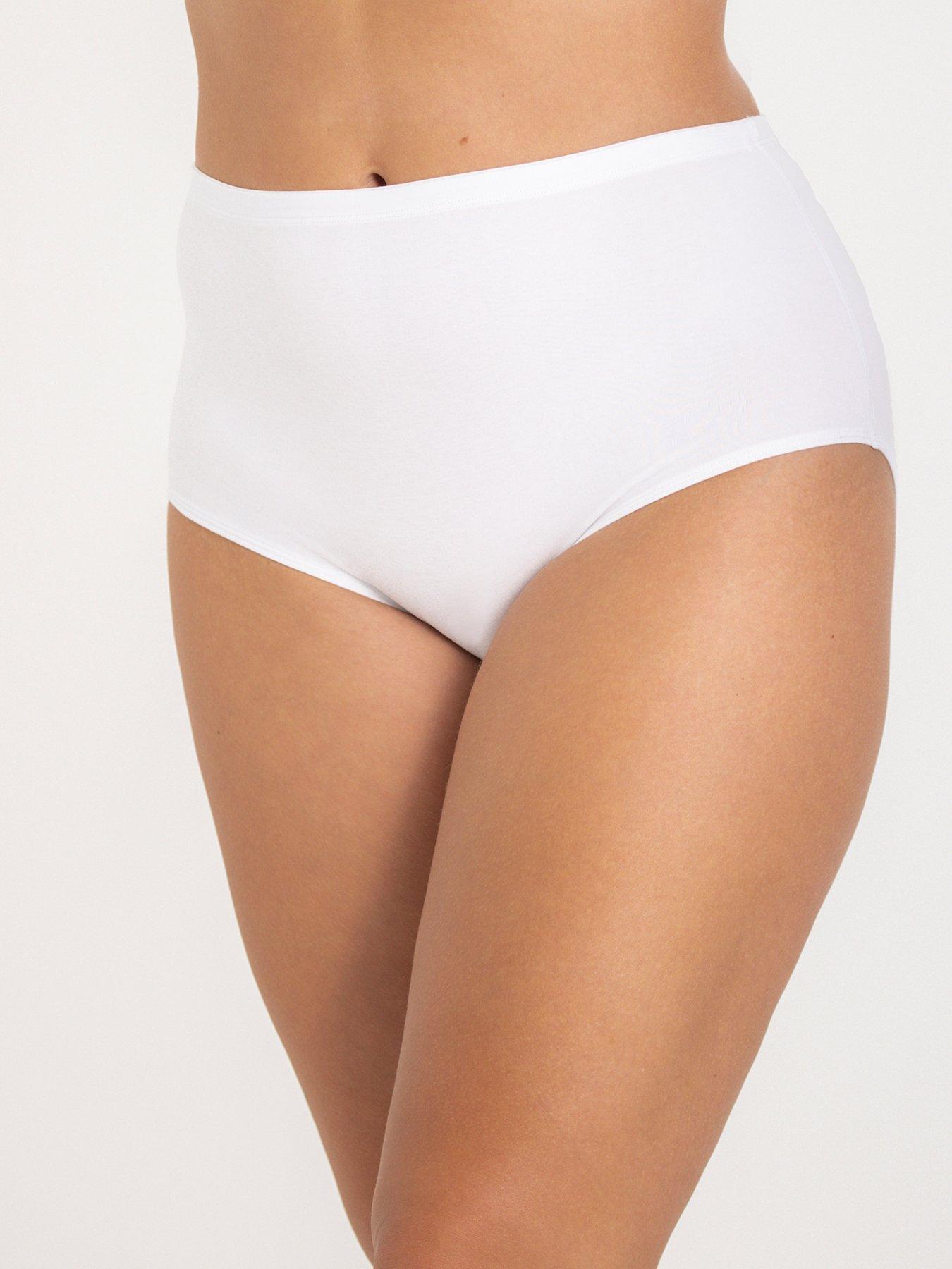 Miss Mary of Sweden Cotton Maxi Panty - White