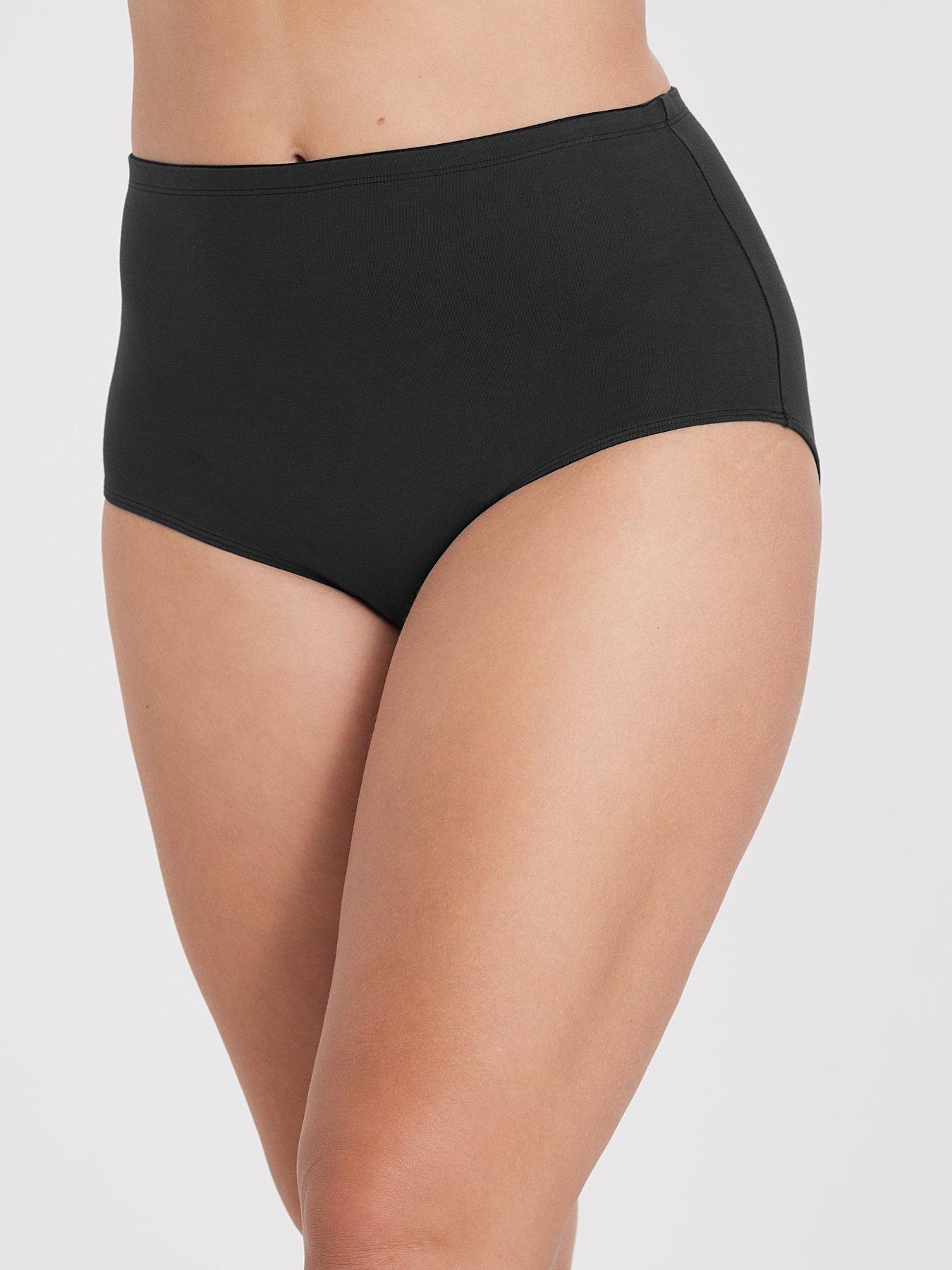 Miss Mary of Sweden Cotton Maxi Panty - Black