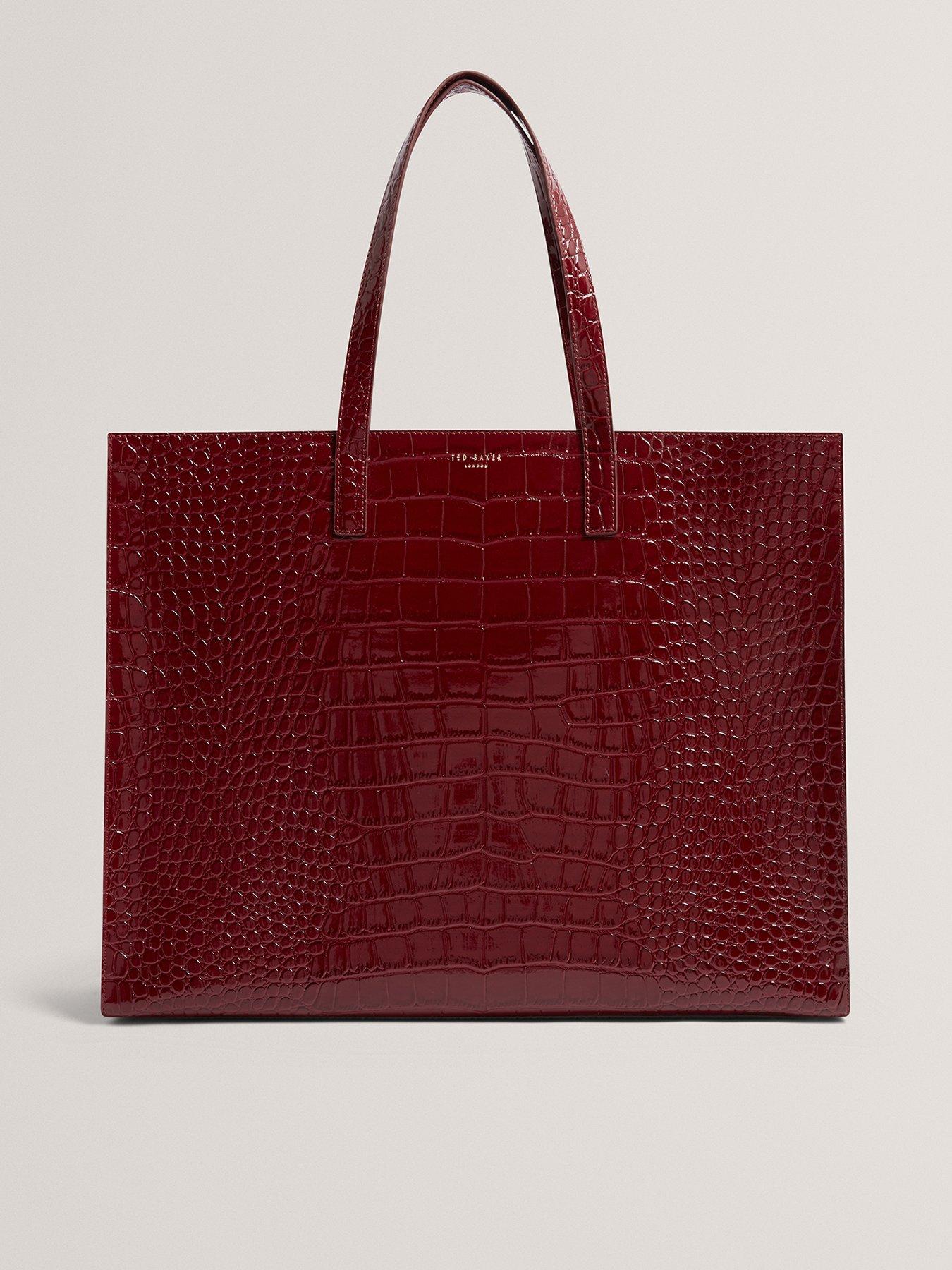 ted-baker-croc-effect-extra-large-icon-bag-red