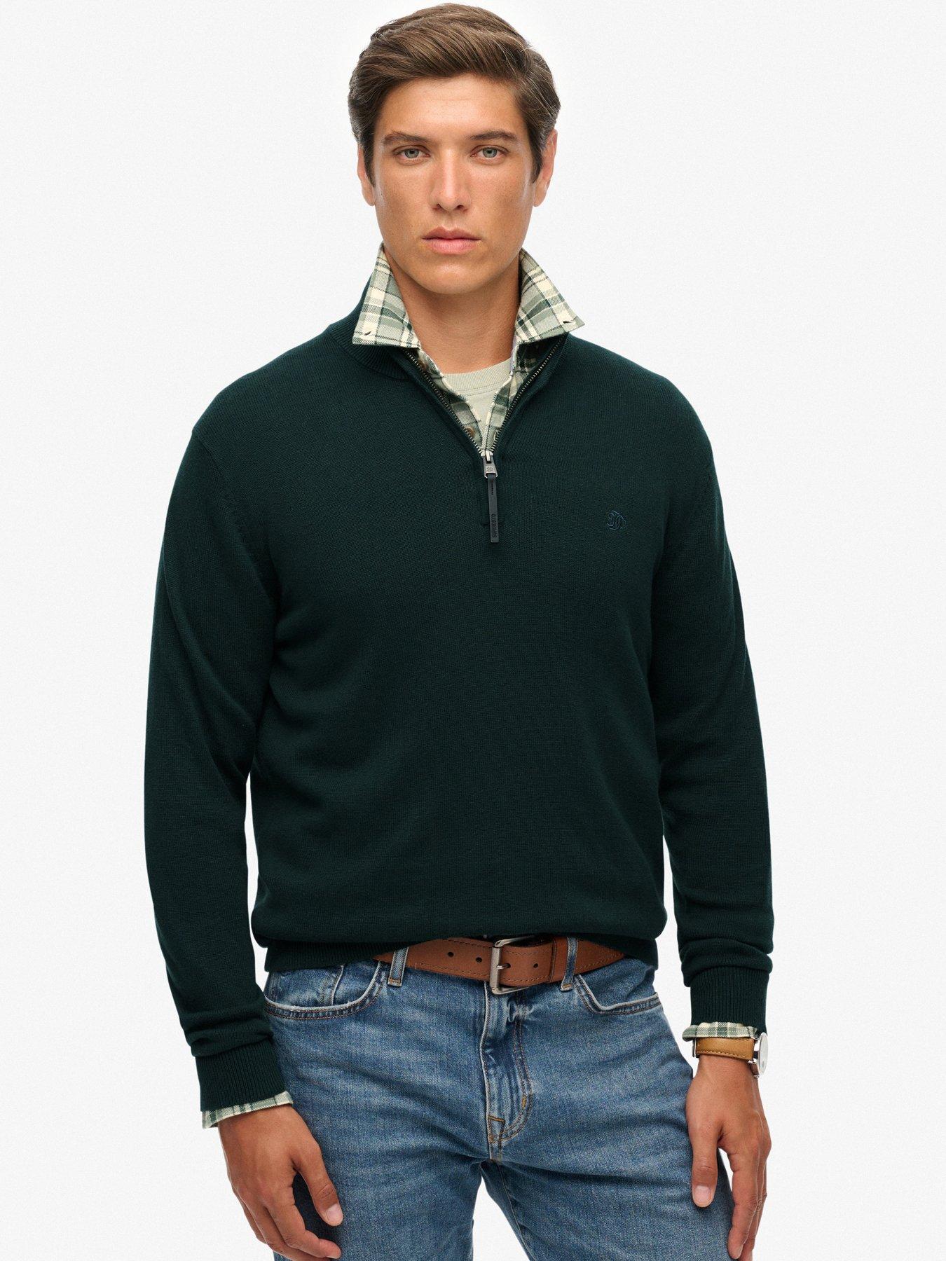 Superdry Superdry Essentials Cotton Half Zip Knitted Jumper