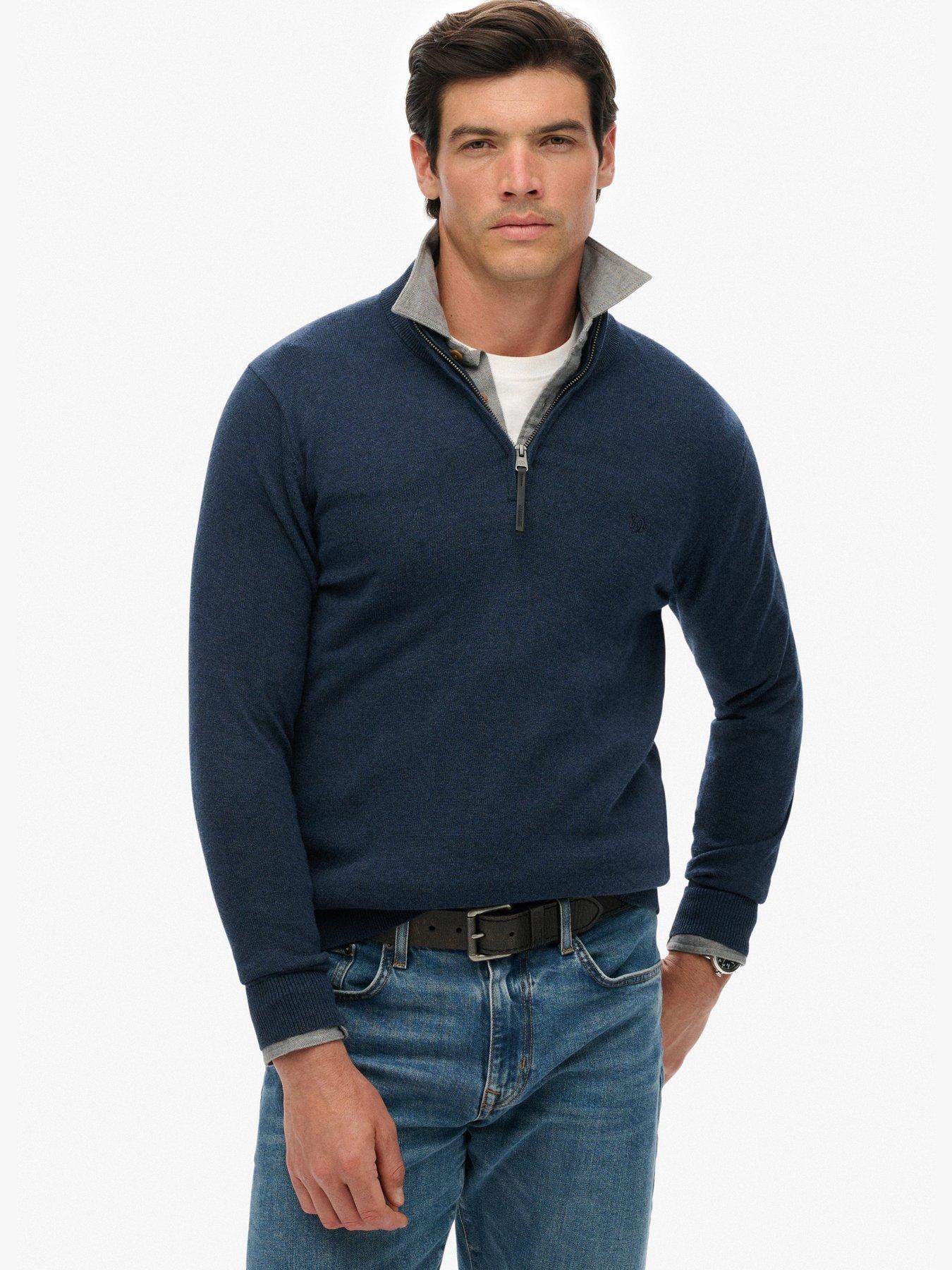 Superdry Superdry Essentials Cotton Half Zip Knitted Jumper