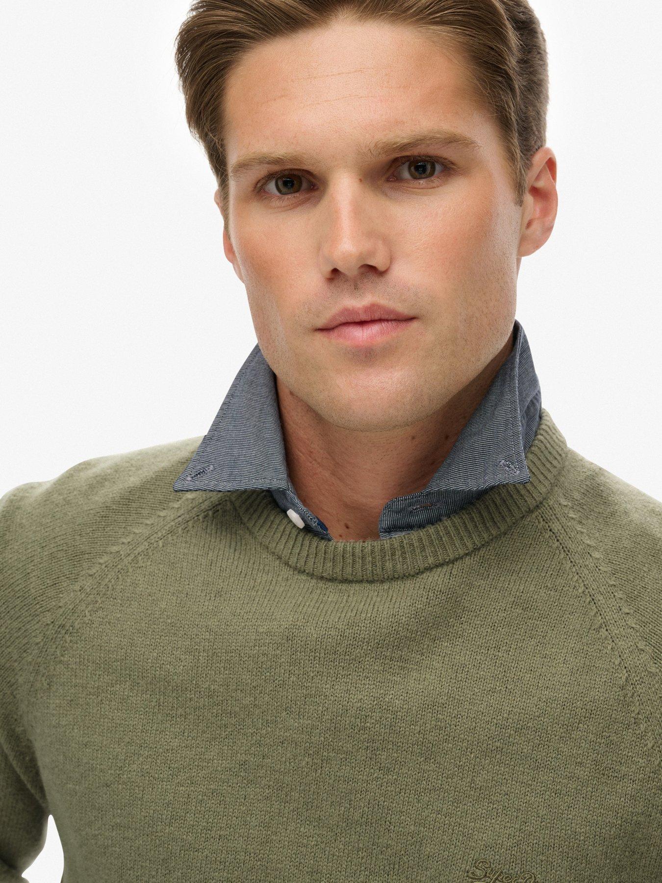 Image 4 of 5 of Superdry Wool Blend Knitted Jumper - Green