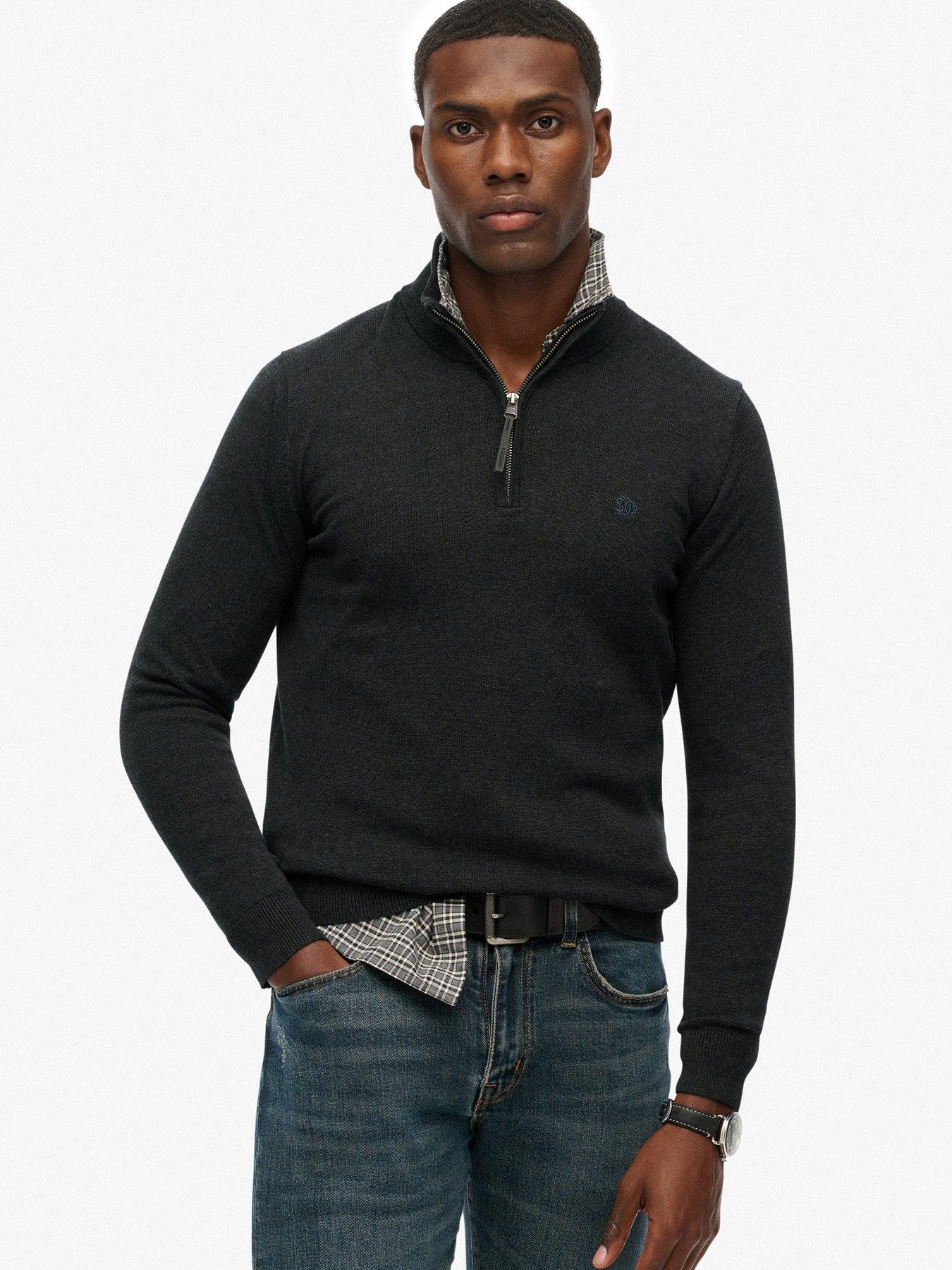 Superdry Superdry Essentials Cotton Half Zip Knitted Jumper