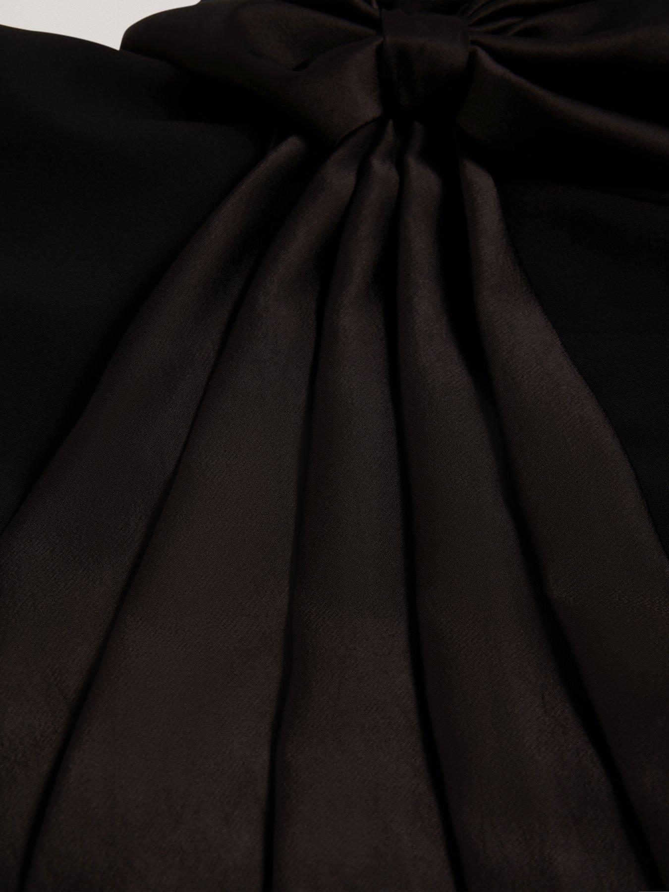 Image 5 of 6 of Ted Baker Tailored Sleeveless Dress With Satin Bow - Black