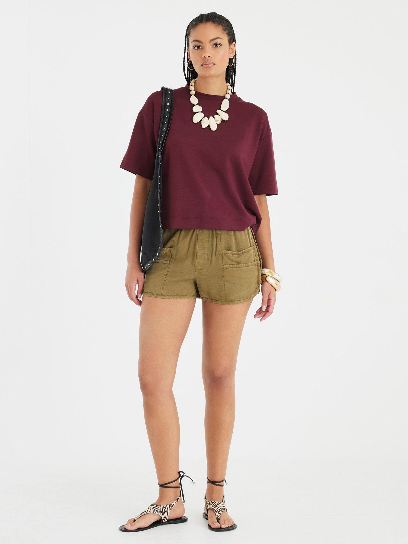 Image 3 of 4 of River Island Short Sleeve Premium Boxy Clean Tee - Red