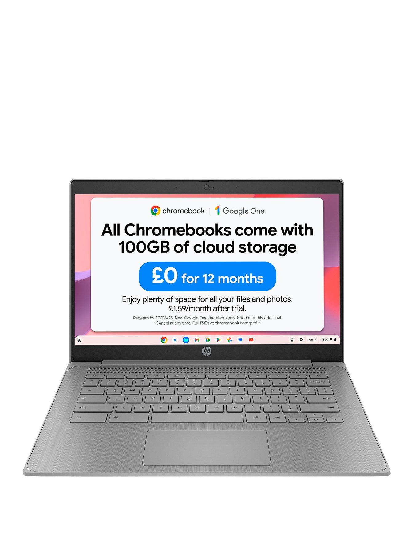 Image 1 of 8 of HP Chromebook 14a-ne1000na - 14 in - Intel&reg; Celeron N4500 - 4GB RAM - 64GB - Grey