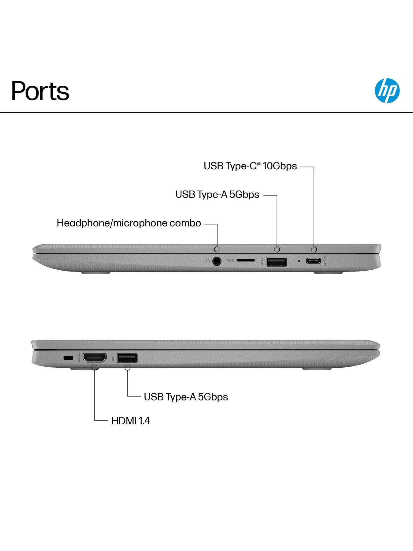 Image 6 of 8 of HP Chromebook 14a-ne1000na - 14 in - Intel&reg; Celeron N4500 - 4GB RAM - 64GB - Grey