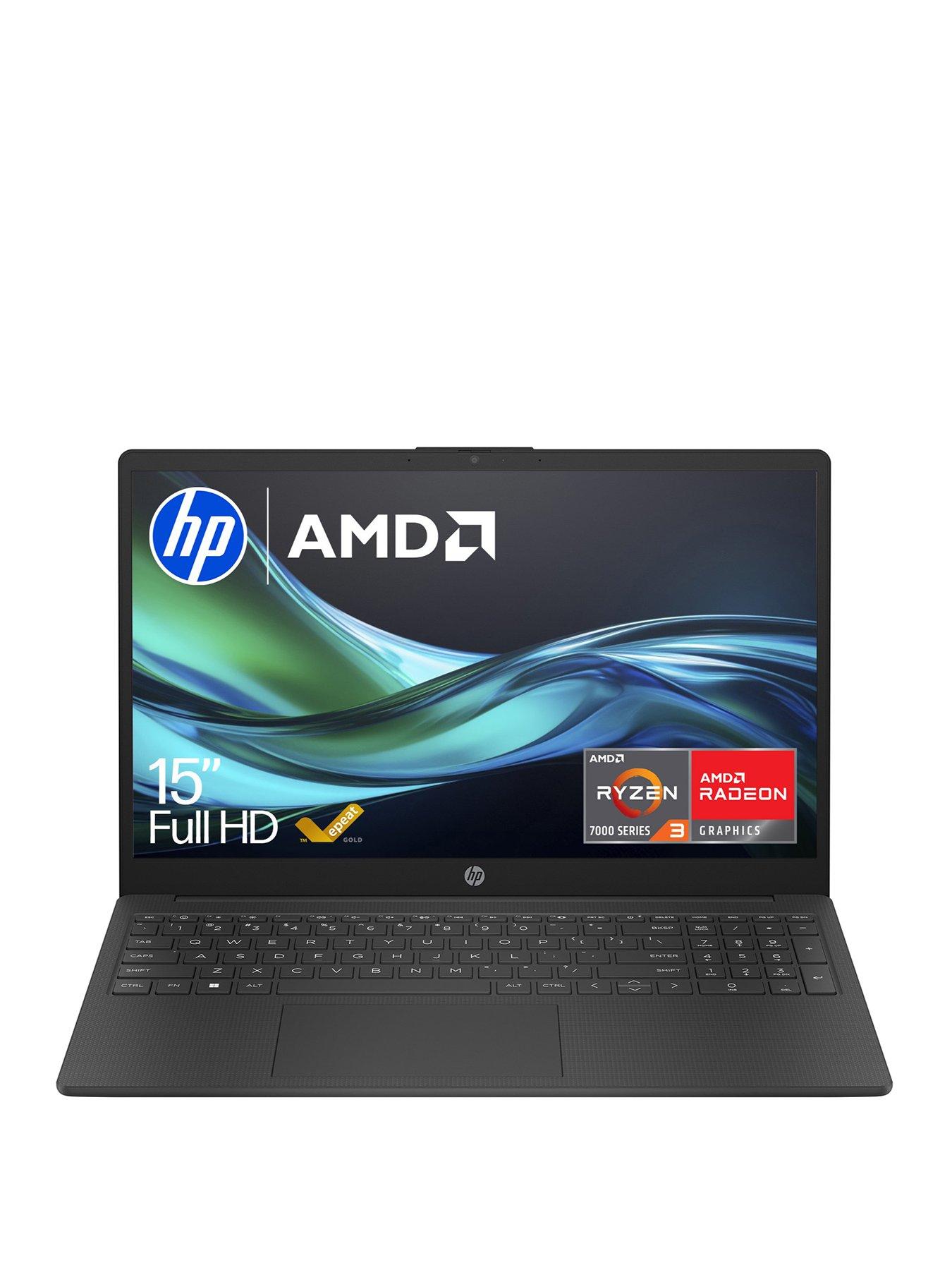 HP 15-fc0045na Laptop - 15.6 in - AMD Ryzen 3 - 8GB RAM - 256GB – Black