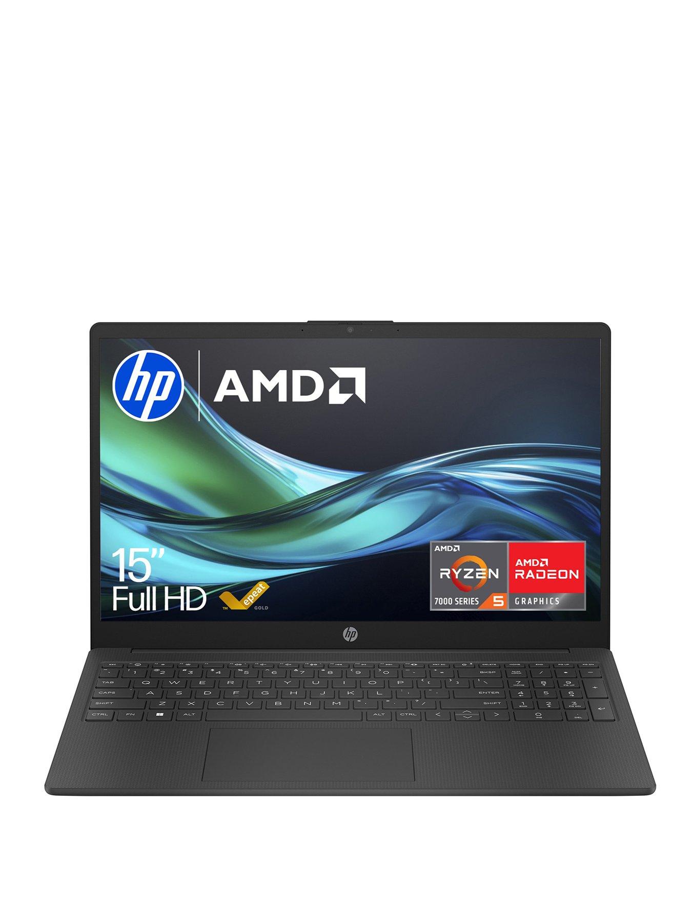 Image 1 of 8 of HP 15-fc0057na Laptop - 15.6 in - AMD Ryzen 5 - 8GB RAM - 512GB &ndash; Black