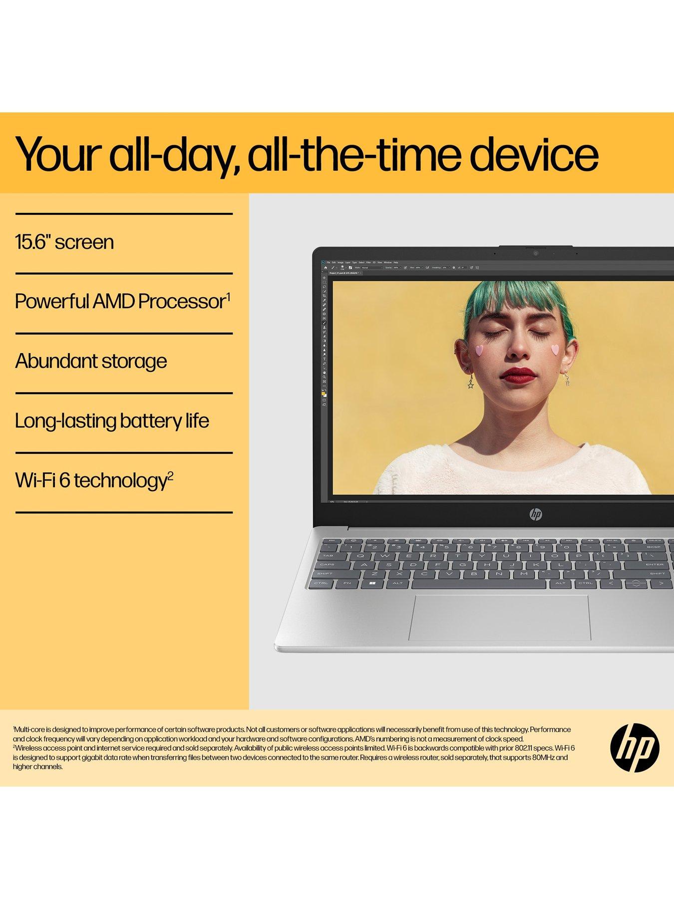 Image 3 of 8 of HP 15-fc0049na Laptop - 15.6 in - AMD Ryzen 5 - 16GB RAM - 512GB - Silver