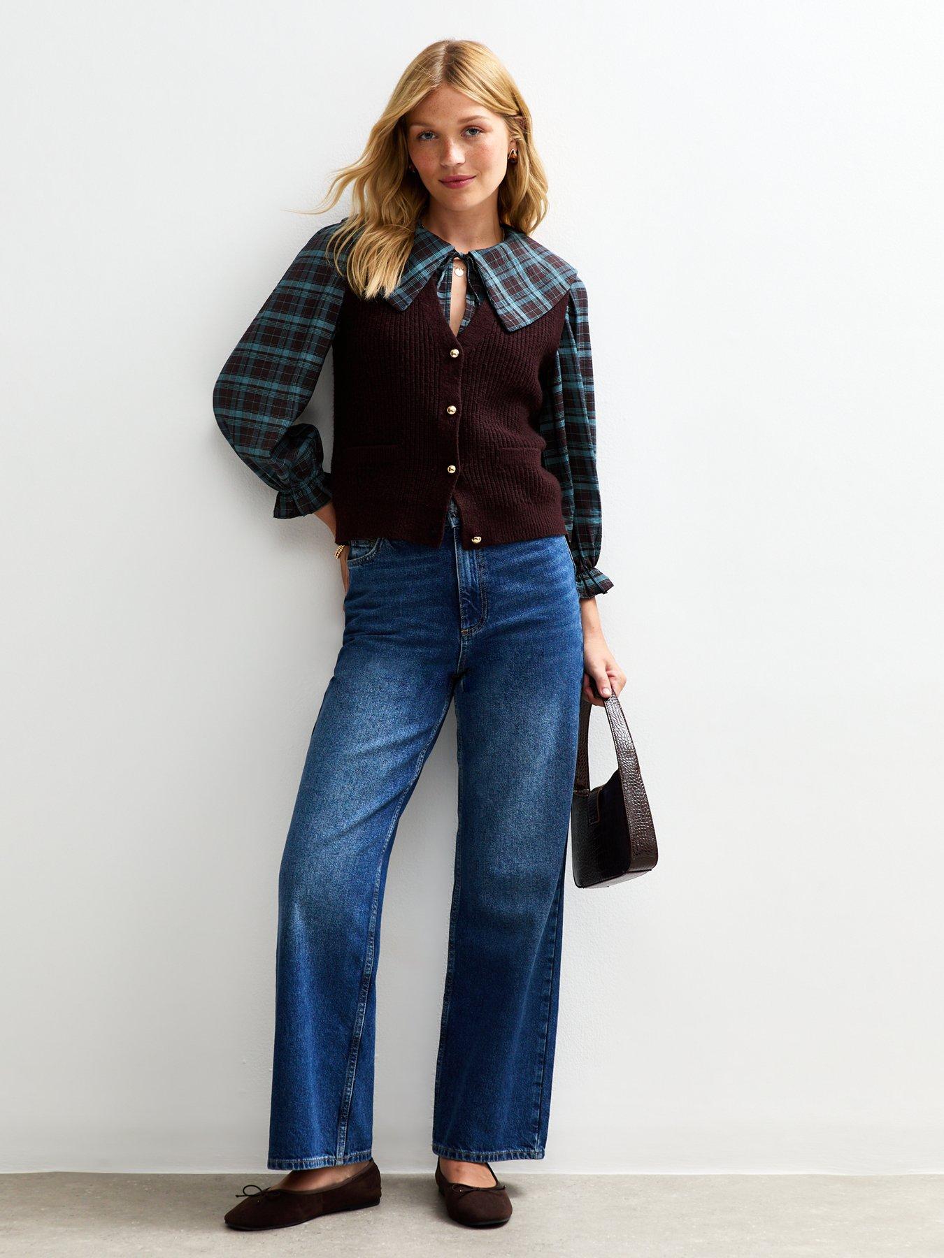 new-look-checked-tie-up-shirt-brownback