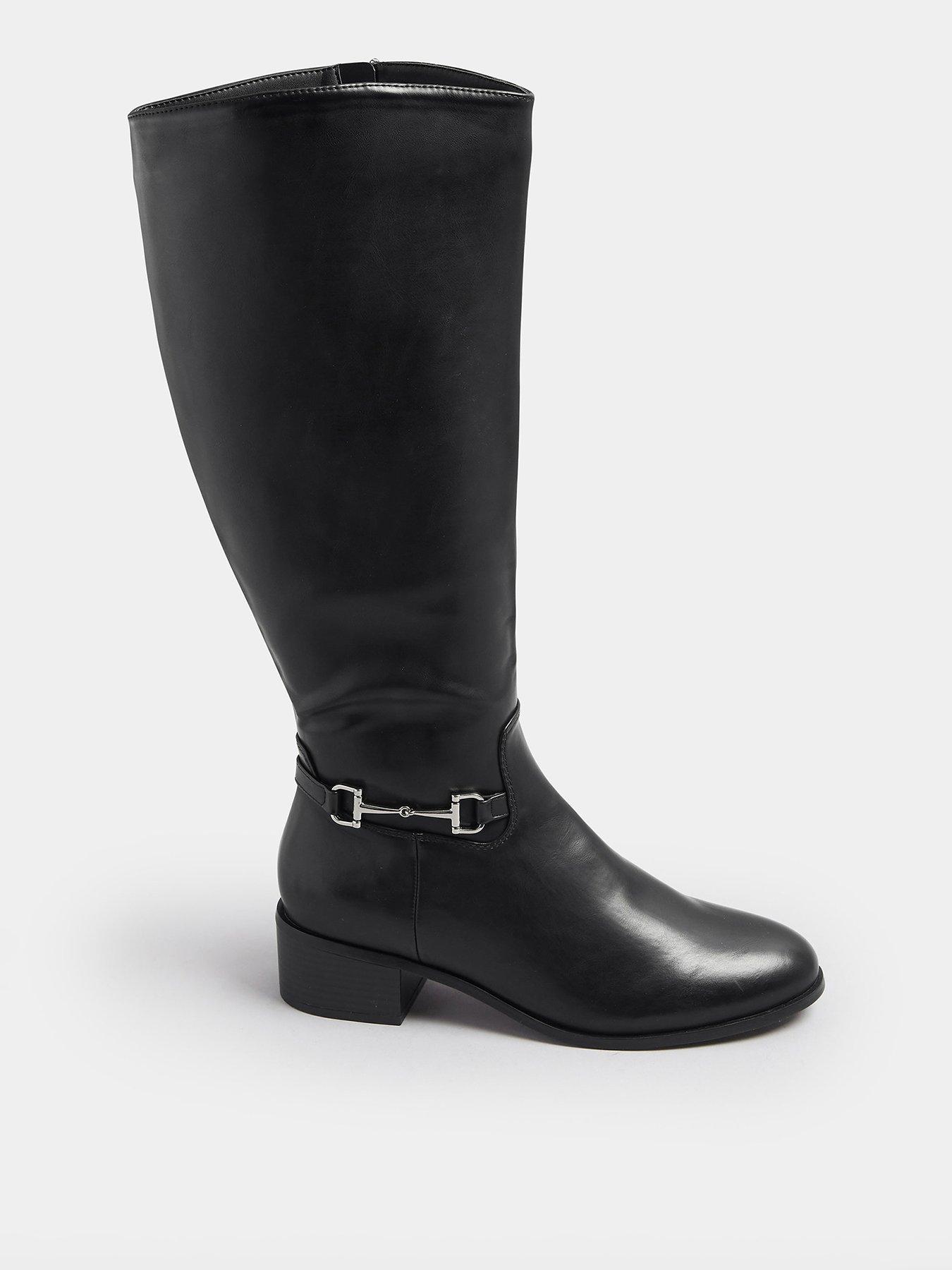 Long Tall Sally Metal Trim Riding Boot - Black