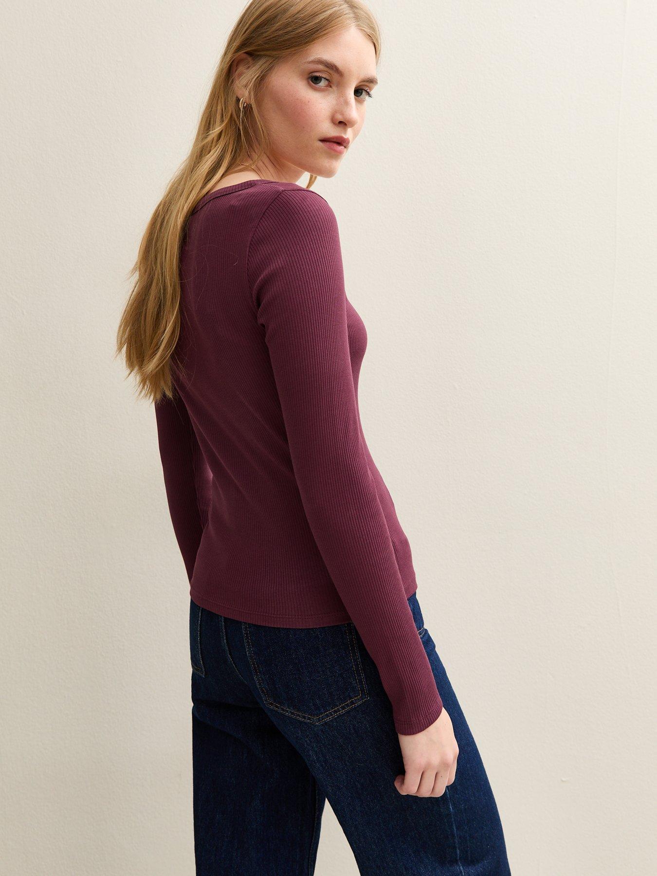 new-look-purple-scoop-neck-long-sleeve-ribbed-topstillFront