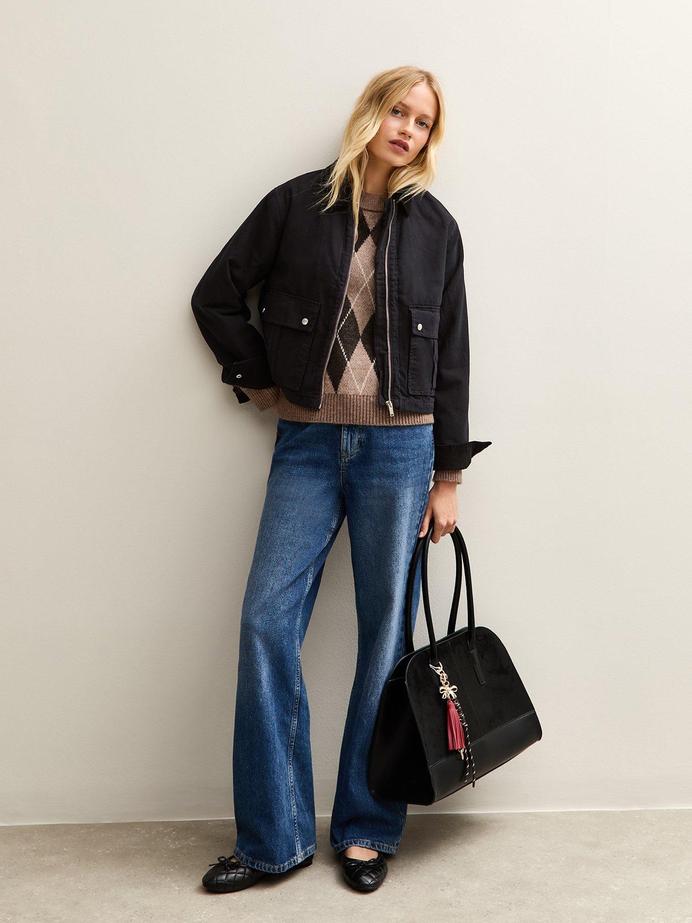 new-look-contrast-collar-cropped-barn-jacket-blackback