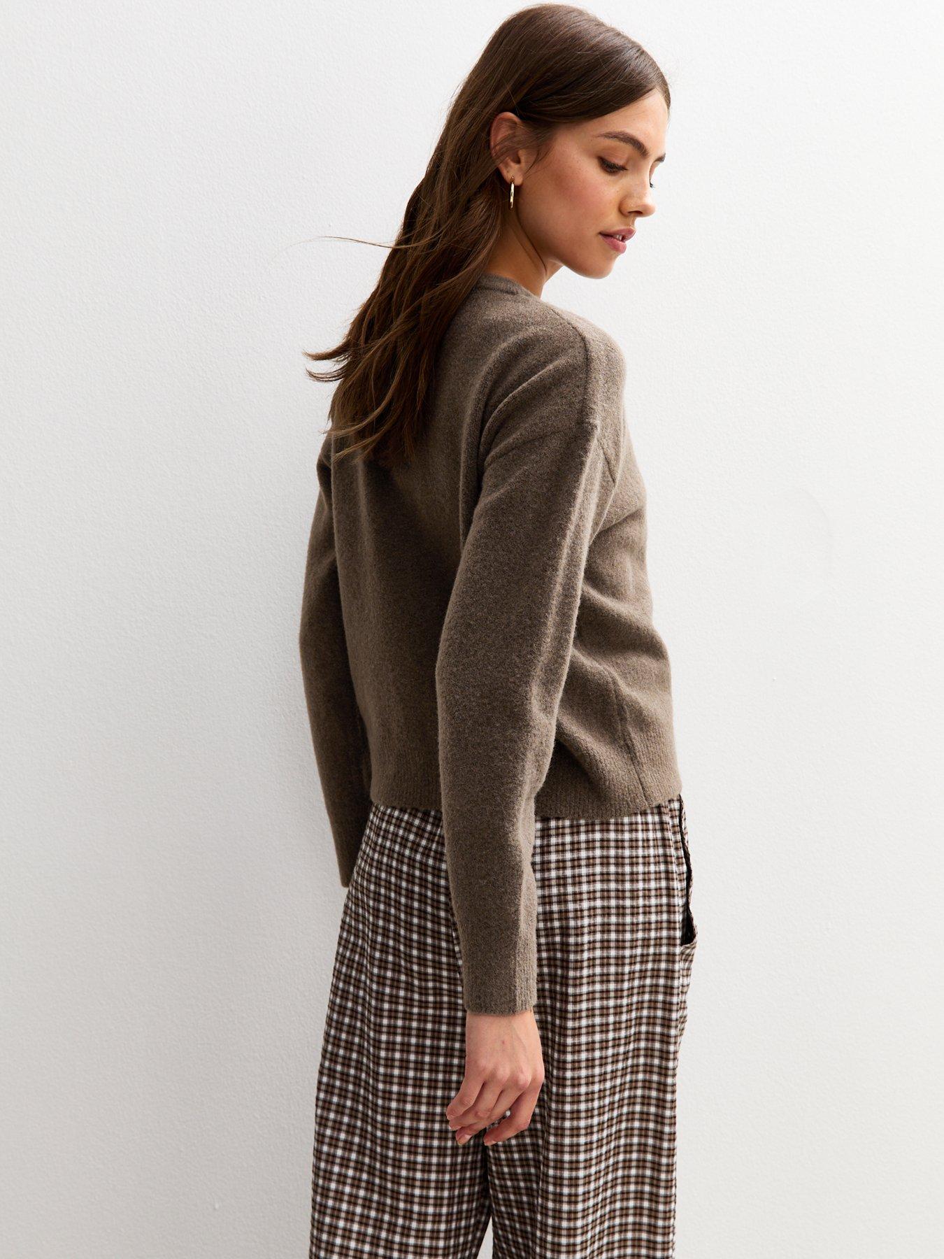 new-look-crew-neck-knitted-cardigan-beigestillFront