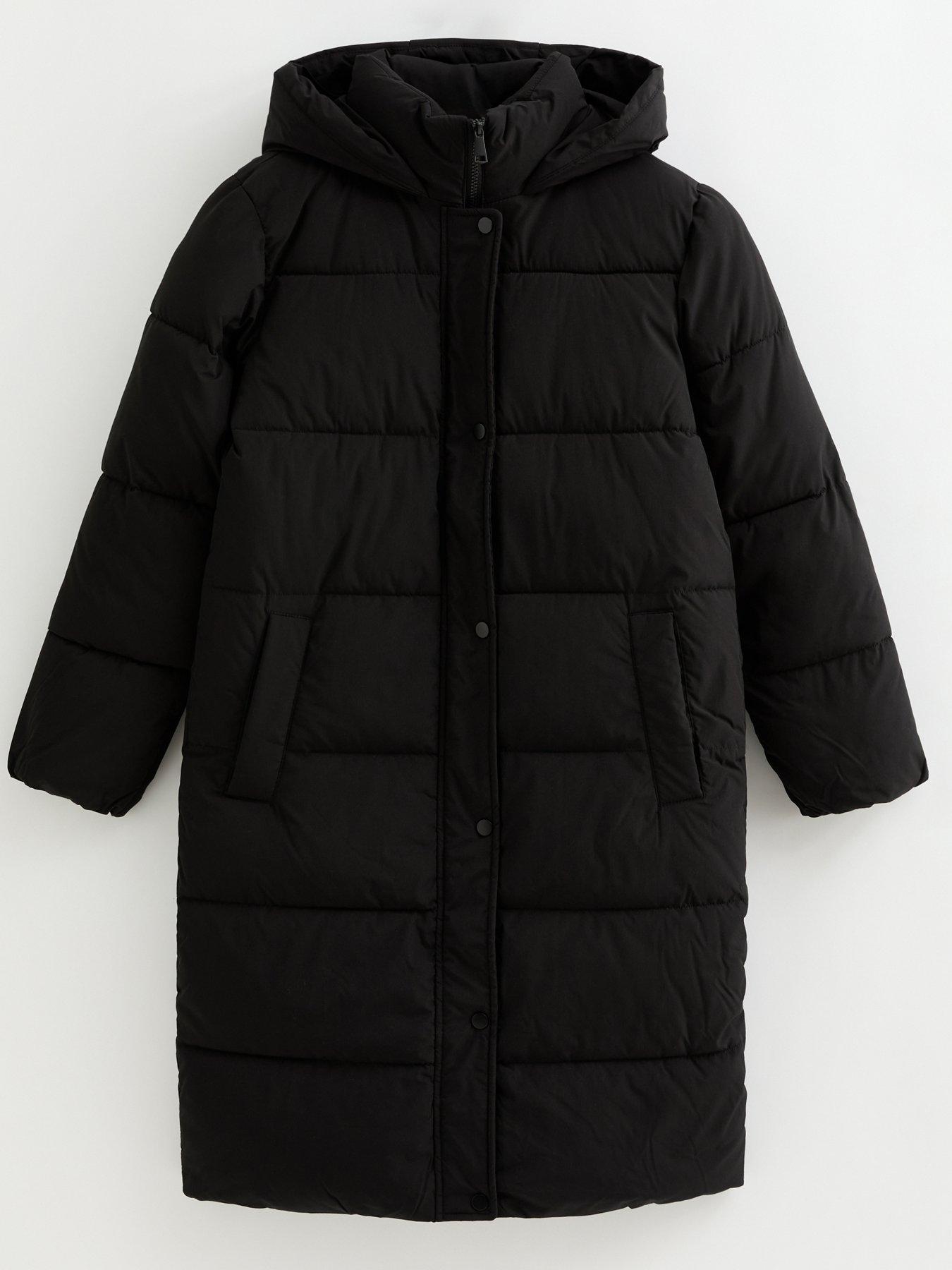 Image 5 of 6 of New Look Black Tiered Longline Puffer Jacket