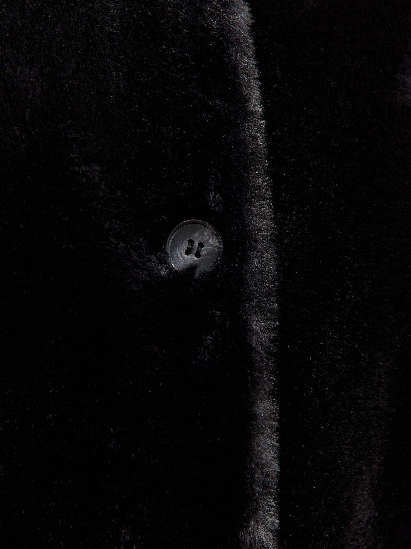 Image 6 of 6 of New Look Faux Fur Jacket - Black
