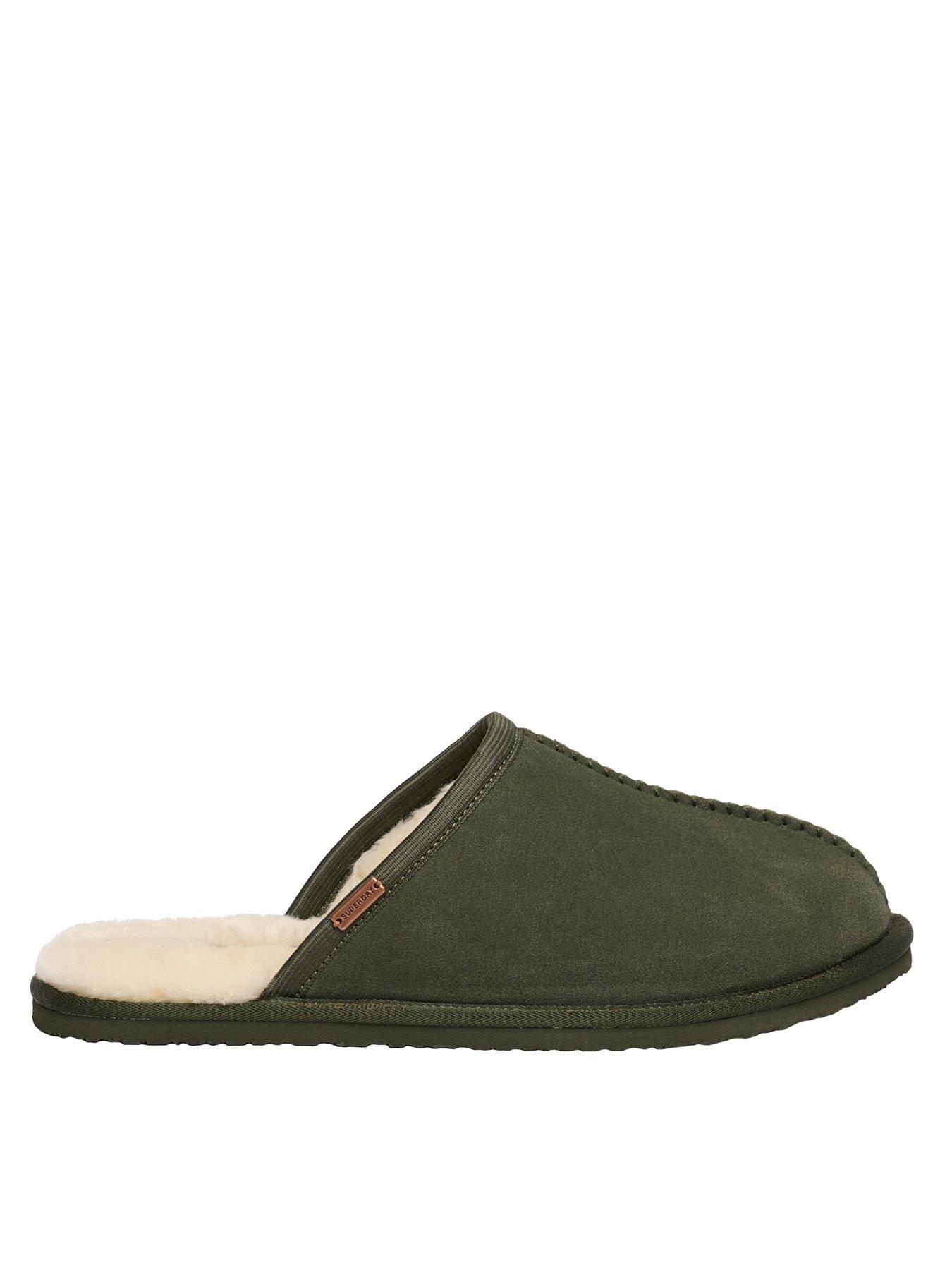 superdry-faux-suede-mule-slipper-green