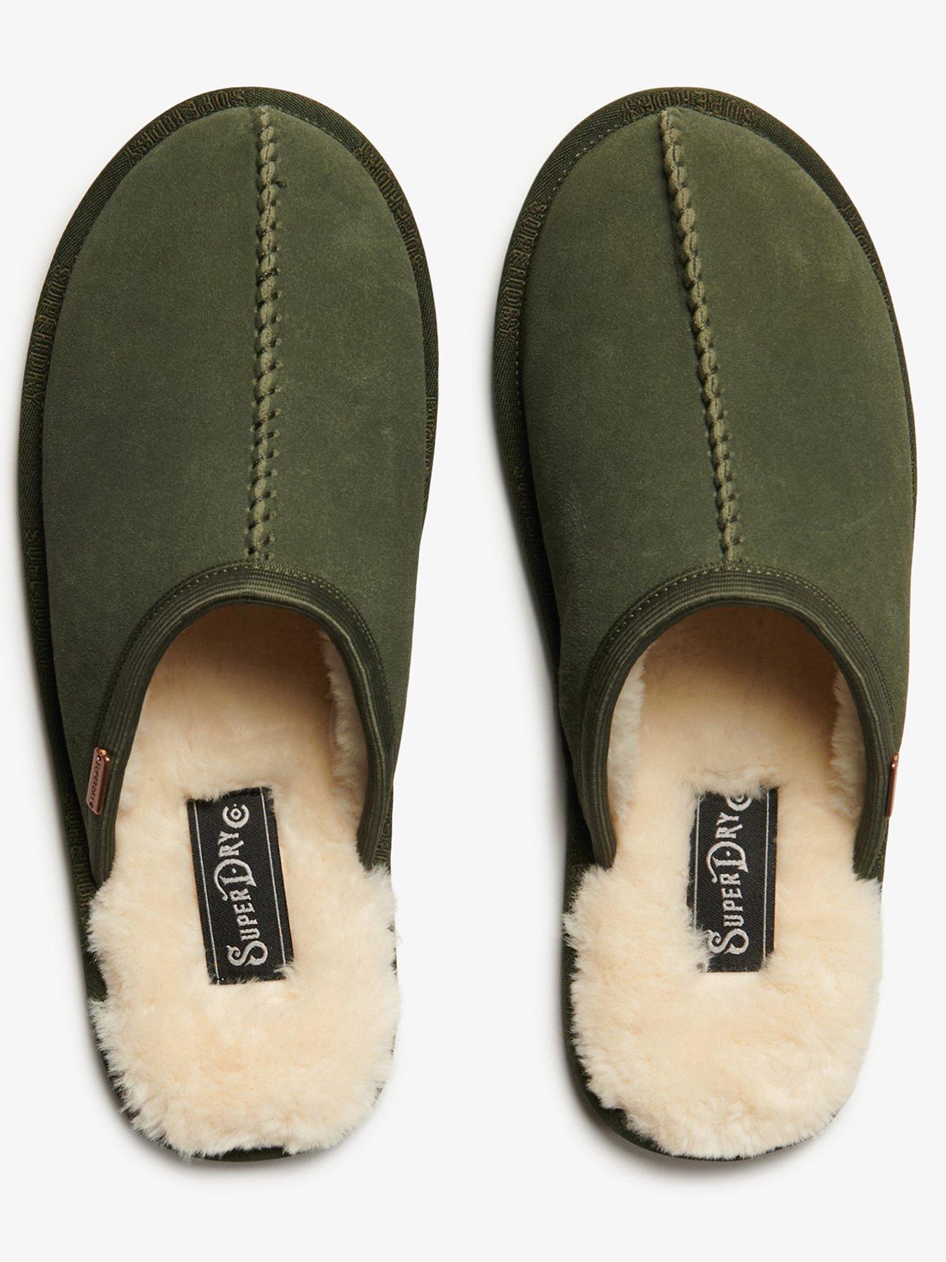 superdry-faux-suede-mule-slipper-greenoutfit