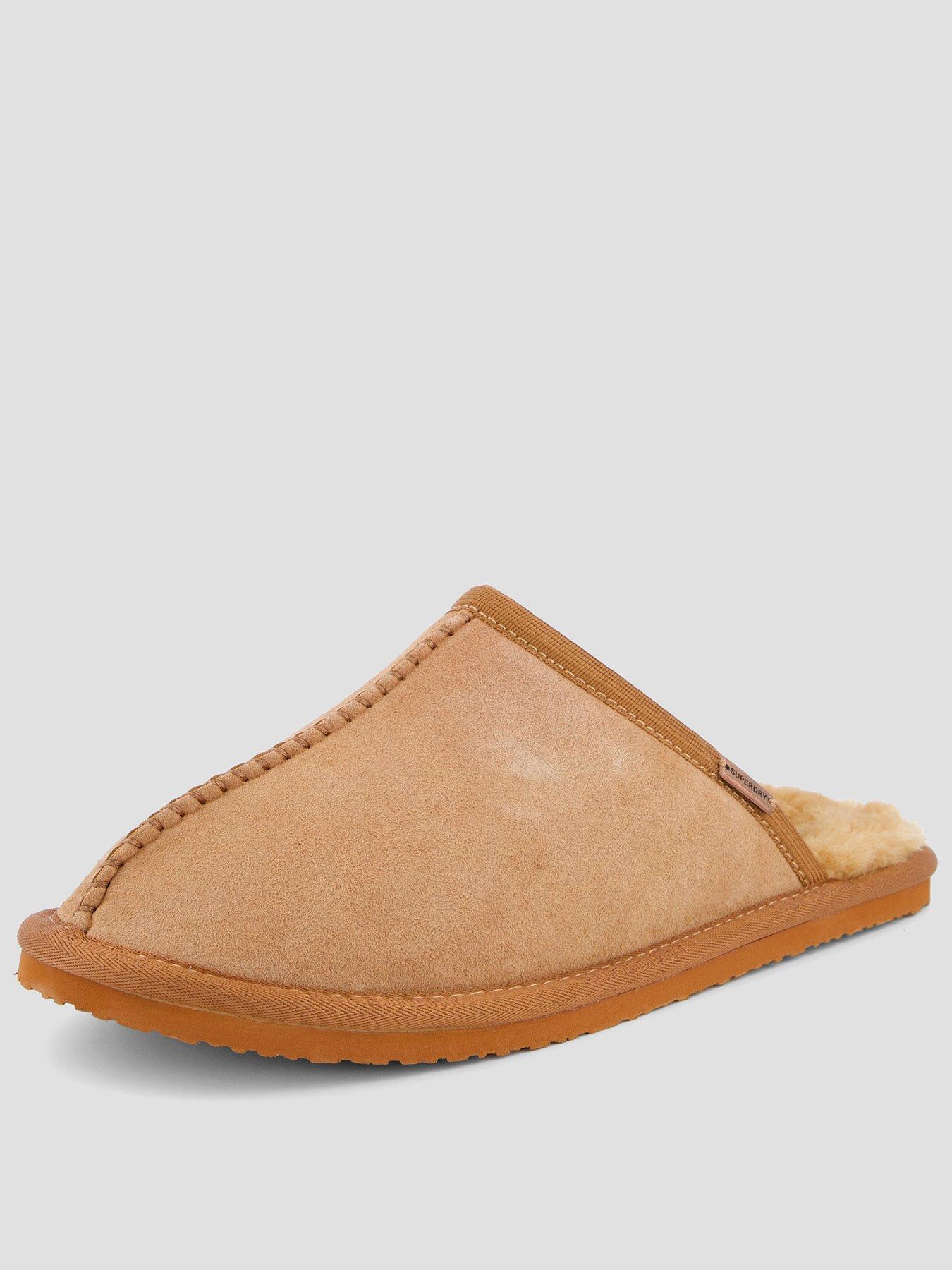 Superdry Faux Suede Mule Slipper - Brown