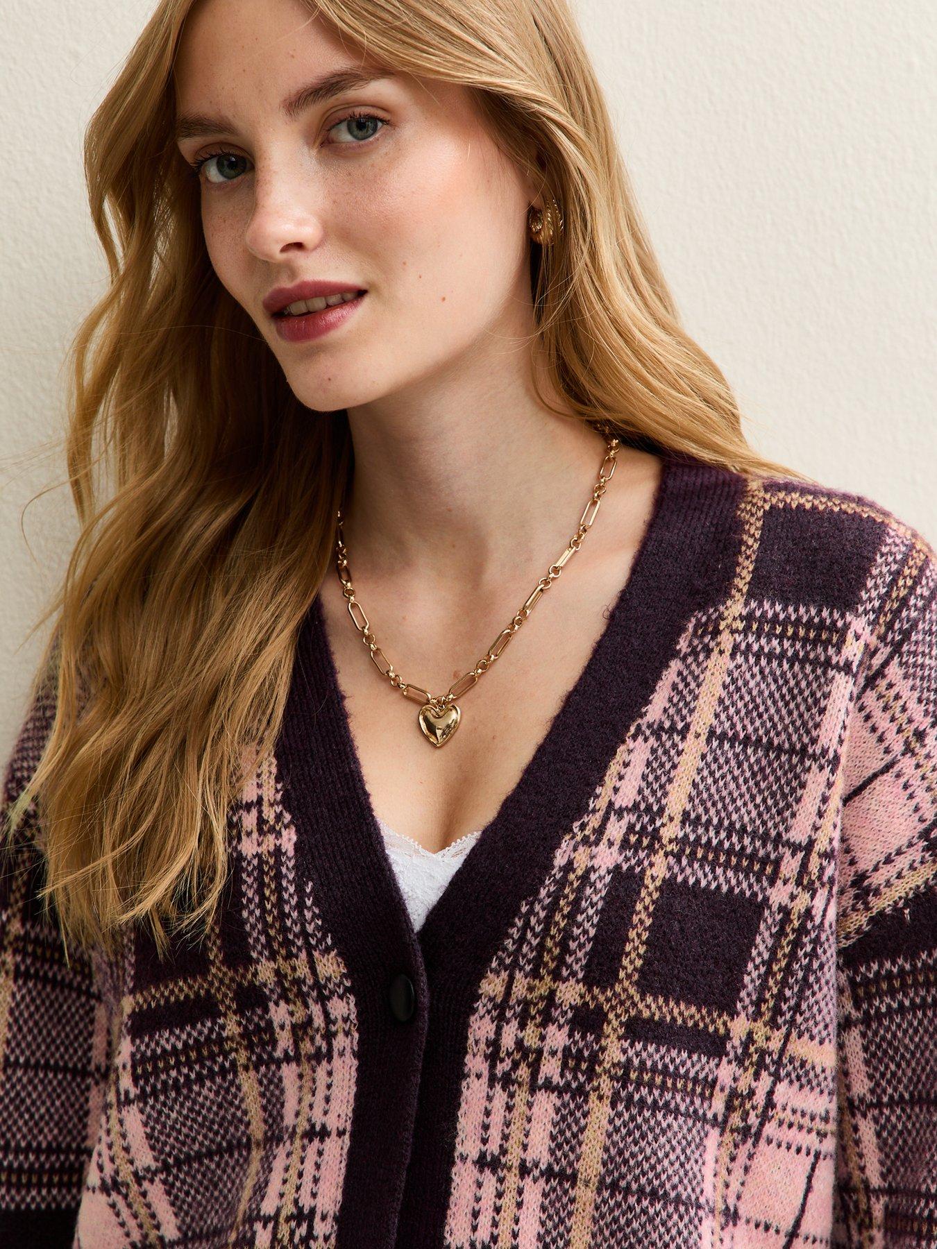 new-look-checked-print-cardigan-reddetail