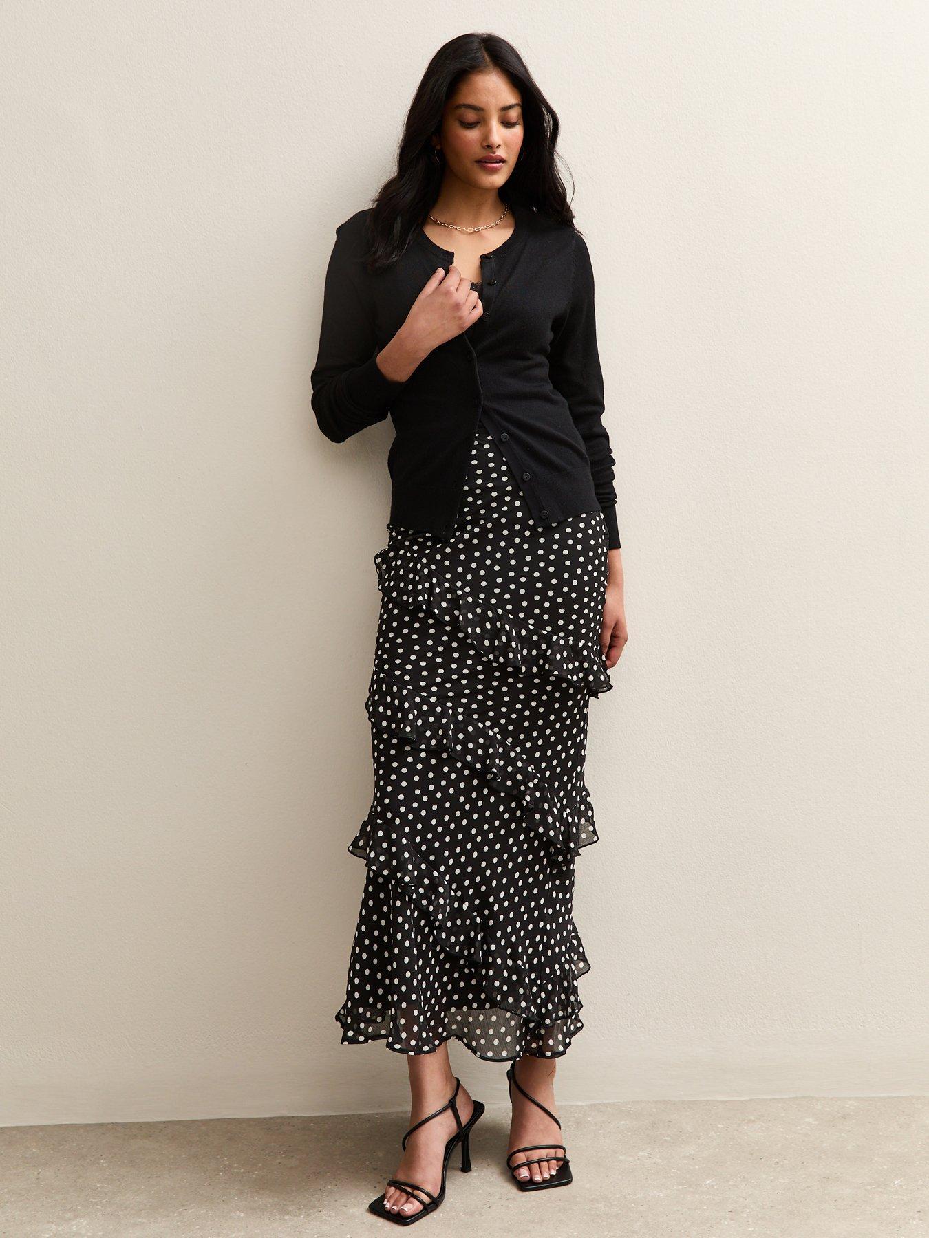 new-look-black-chiffon-polka-dot-ruffle-trimmed-midi-skirt