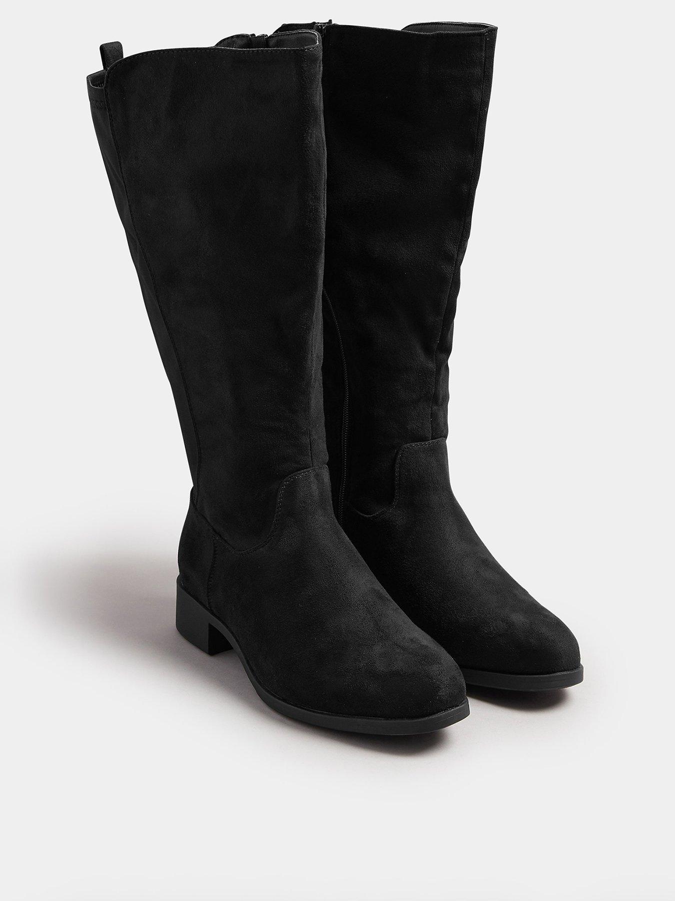 yours-extra-wide-fit-stretch-knee-high-boot-blackstillFront