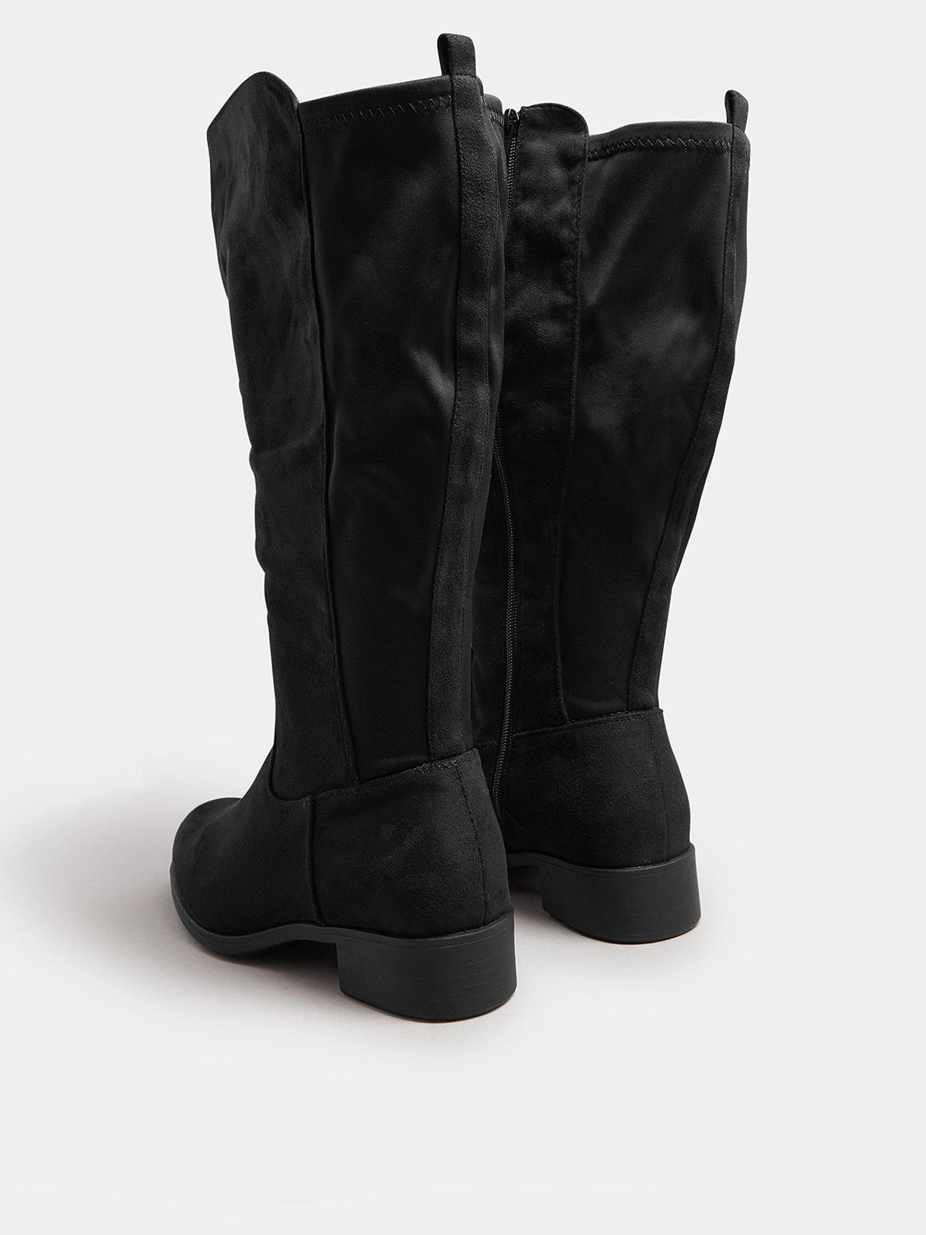 yours-extra-wide-fit-stretch-knee-high-boot-blackback