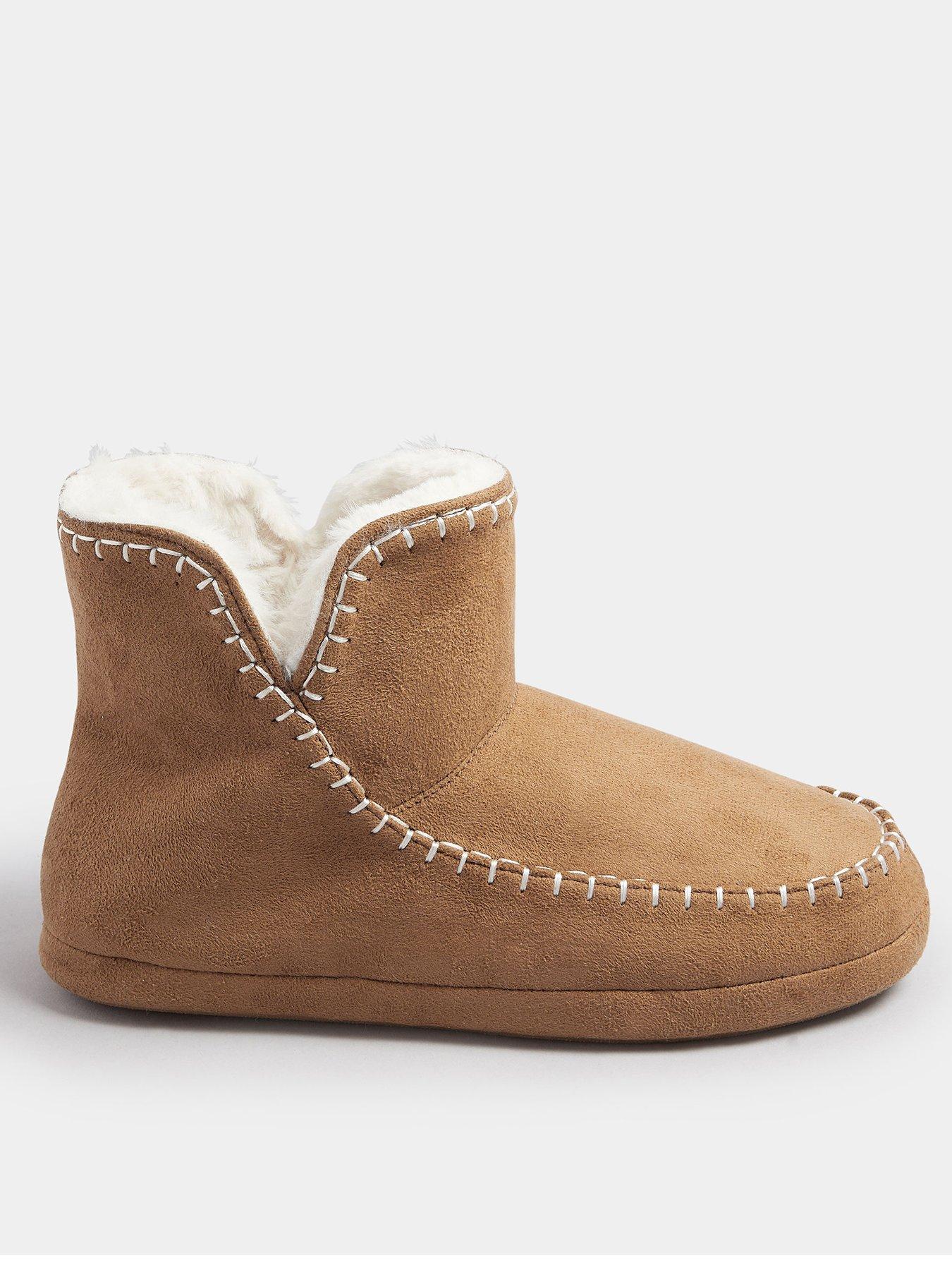 yours-curve-whip-stitch-slipper-boot-brown