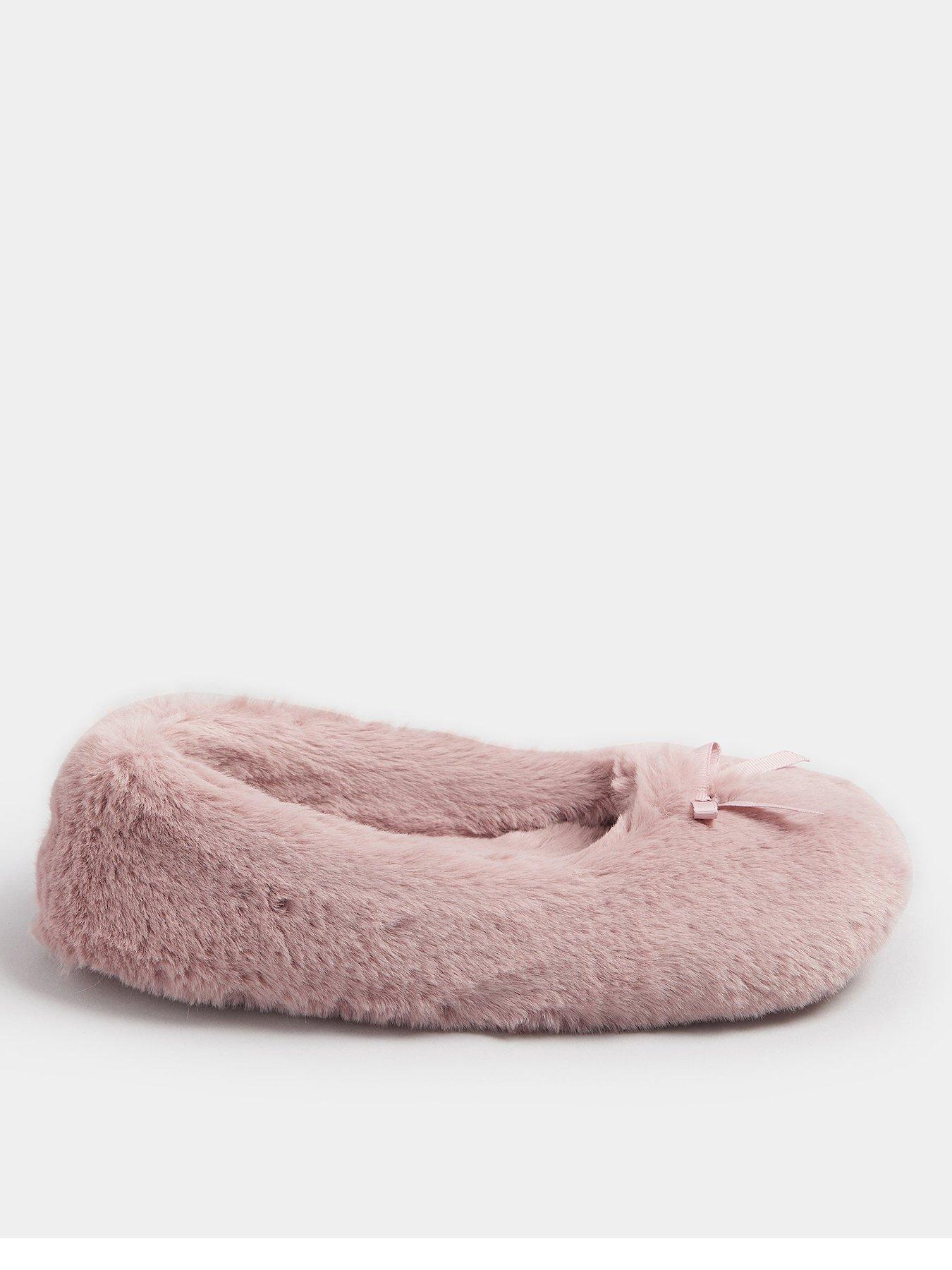 yours-curve-bow-plush-ballet-slipper-pinkfront
