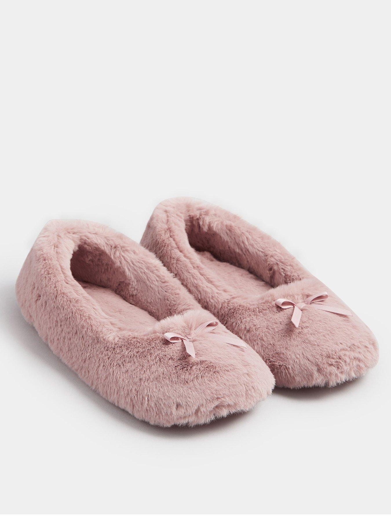 yours-curve-bow-plush-ballet-slipper-pinkstillFront