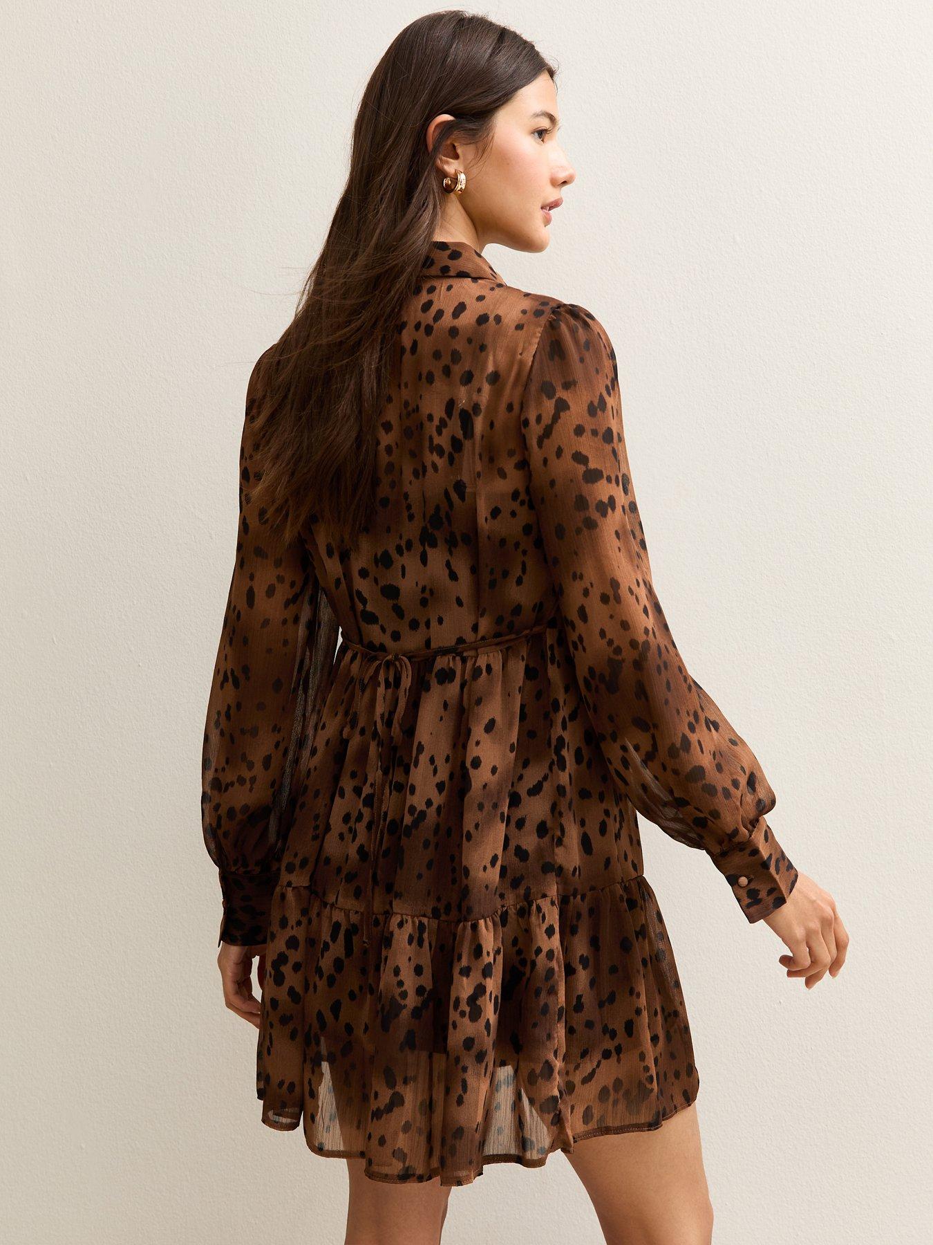 new-look-leopard-print-tiered-chiffon-mini-dress-brownstillFront