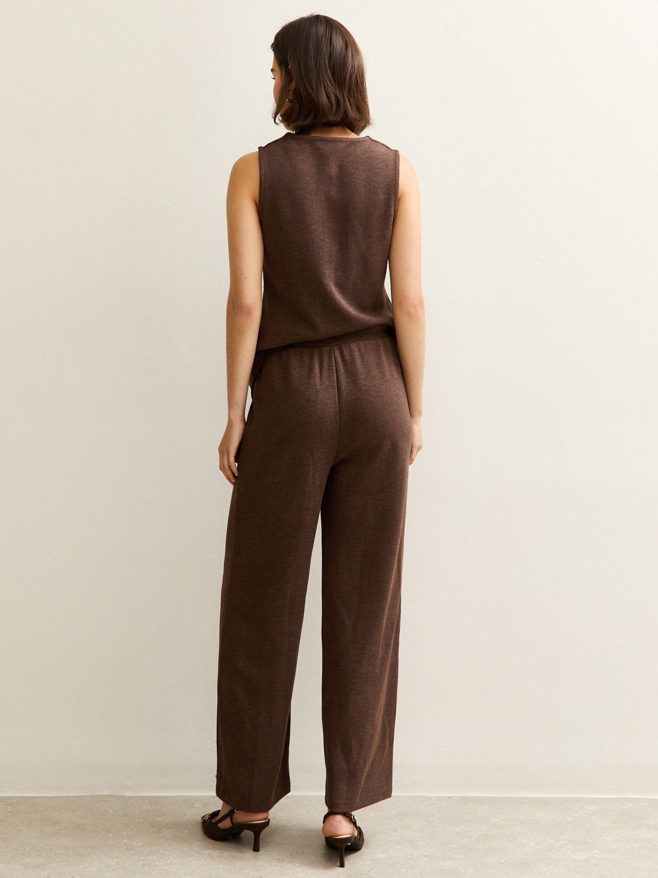new-look-soft-touch-compact-wide-leg-trouser-brownstillFront