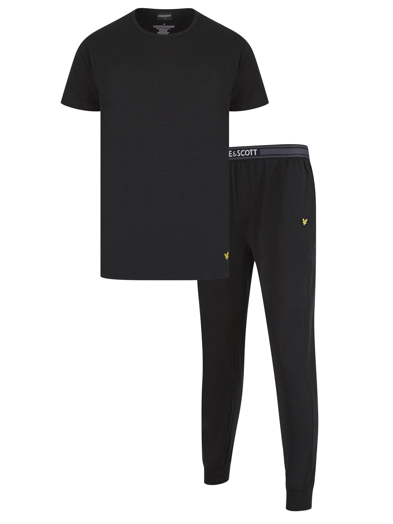 Lyle & Scott Lyle  &  Scott Cash Short Sleeve Lounge Set - Black
