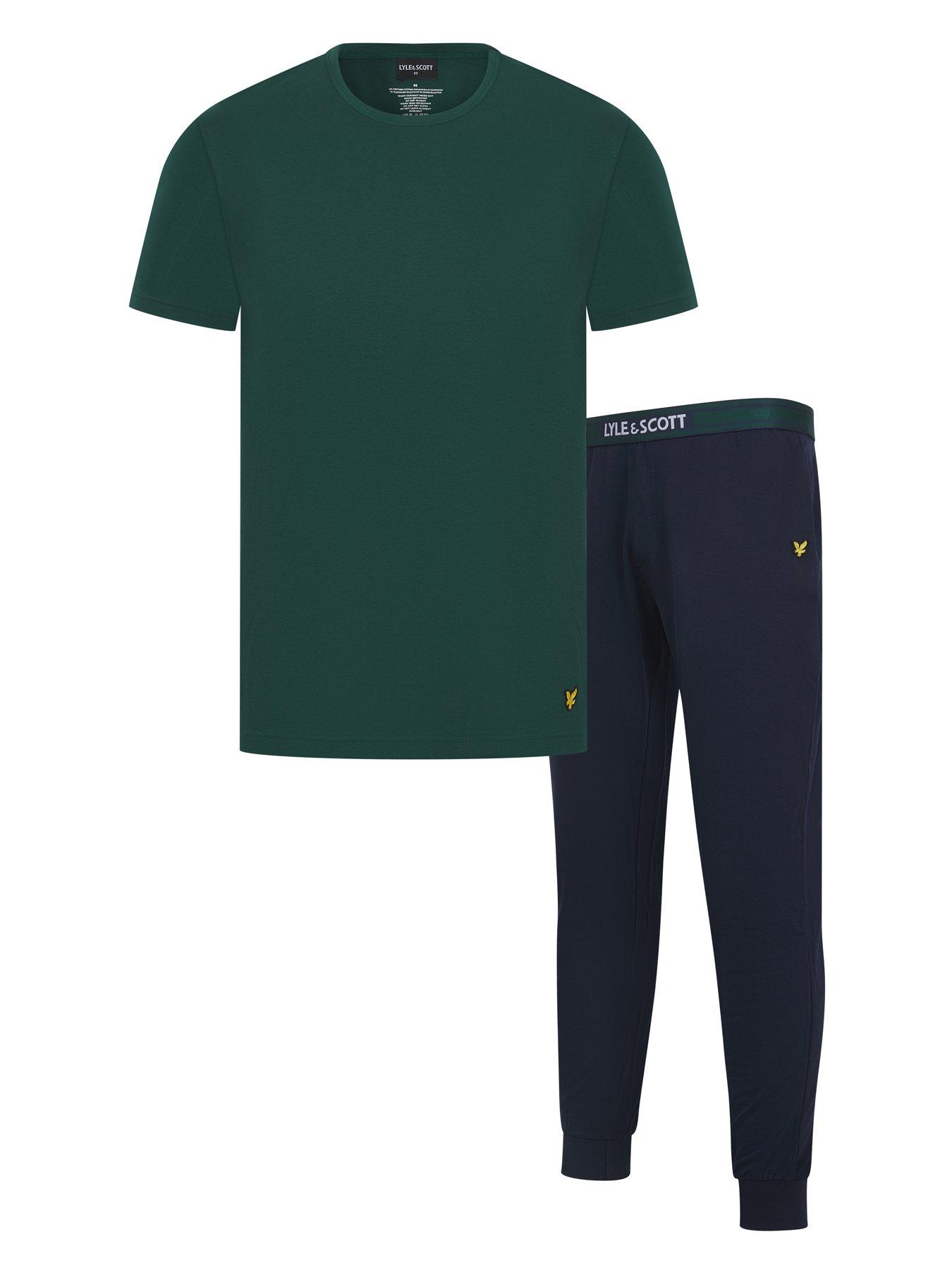 Lyle & Scott Lyle  &  Scott Cash Short Sleeve Lounge Set - Green