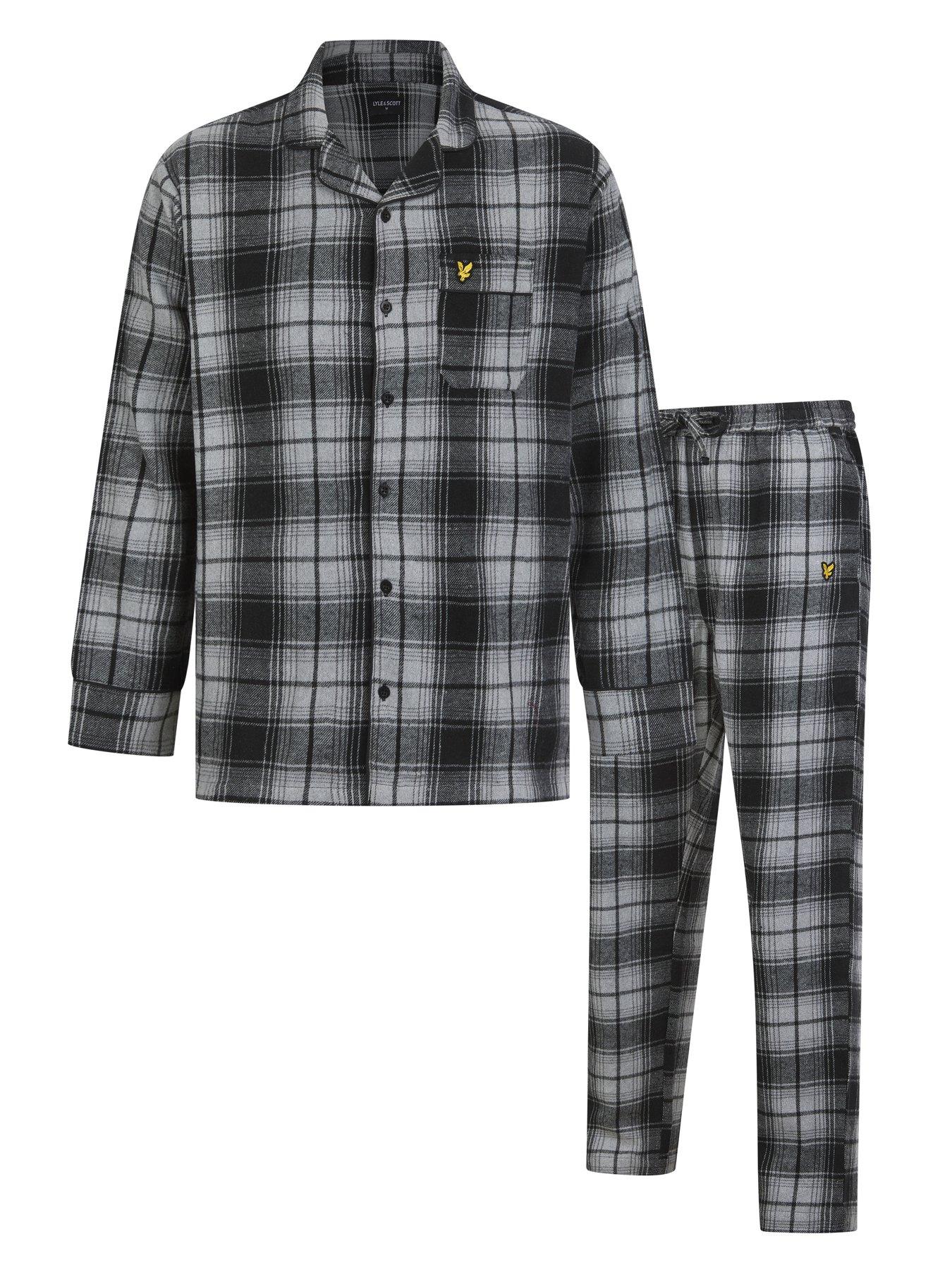 Image 1 of 6 of Lyle & Scott Lyle &amp; Scott Julian Check Pyjama Set - Black