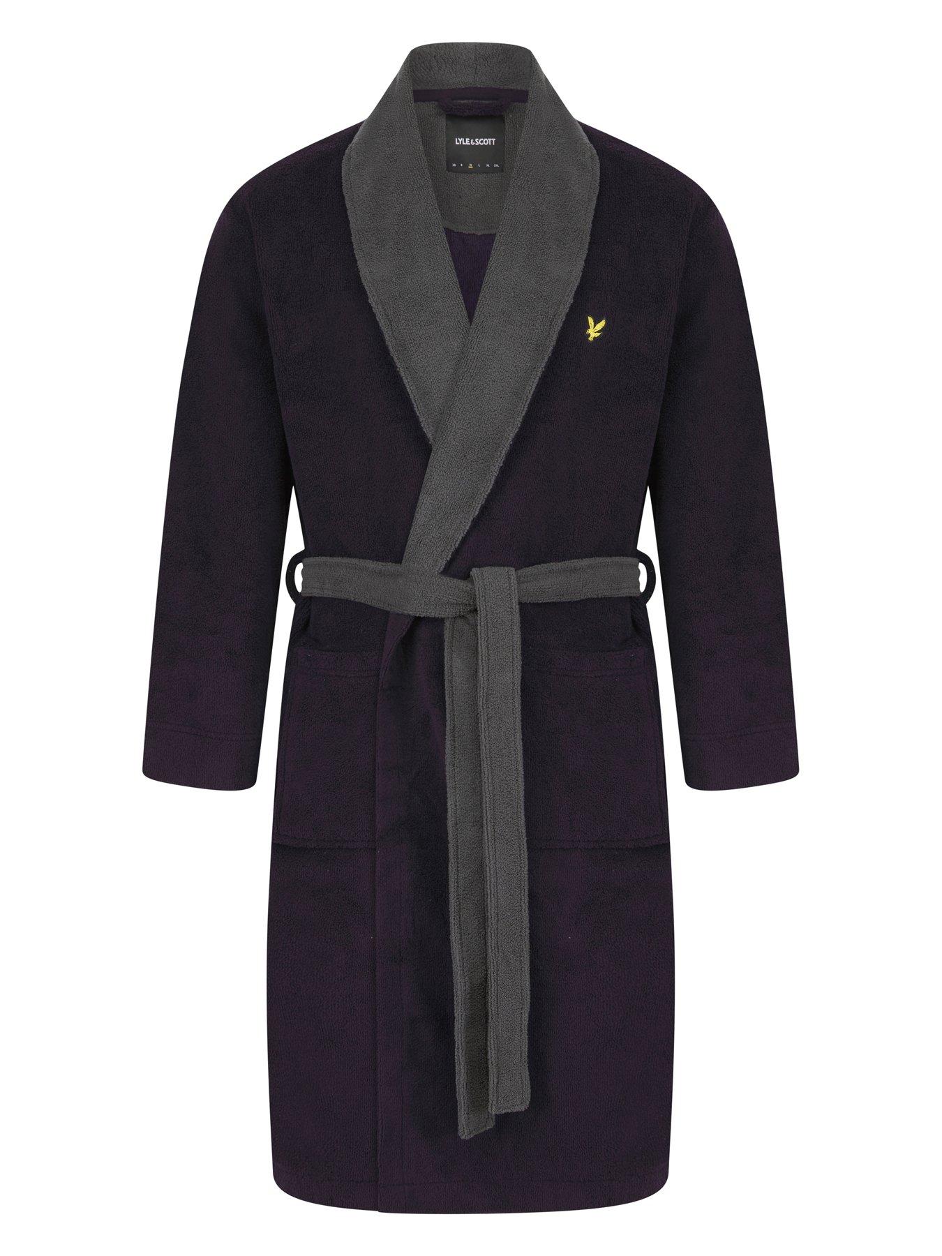 Image 1 of 4 of Lyle & Scott Lyle &amp; Scott Adrian Bathrobe - Navy