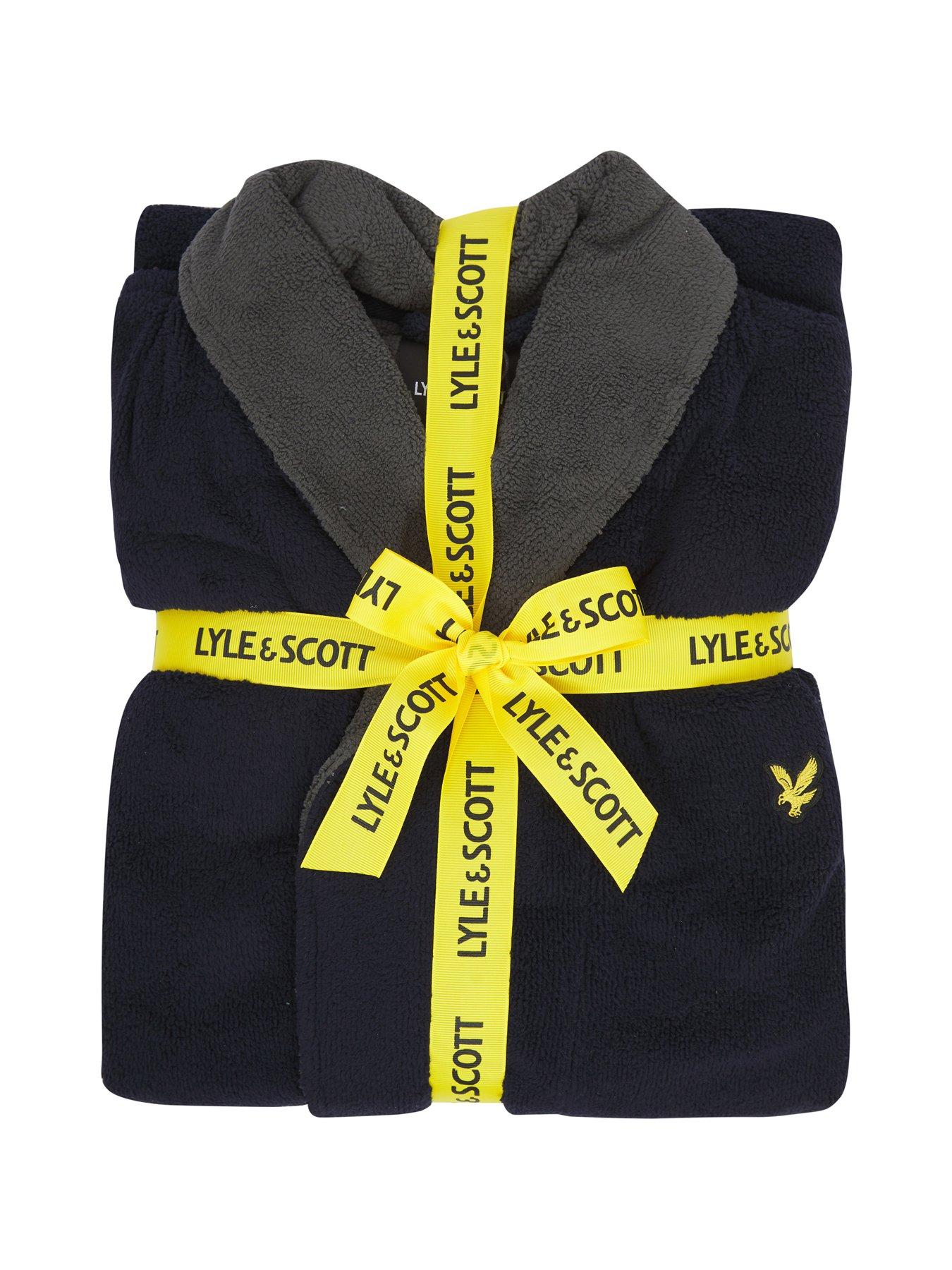Image 3 of 4 of Lyle & Scott Lyle &amp; Scott Adrian Bathrobe - Navy