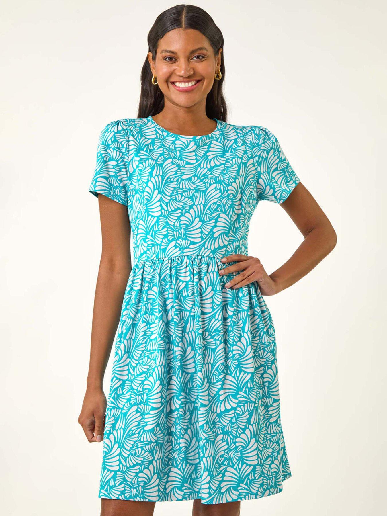 roman-abstract-print-jersey-dress-aquaoutfit