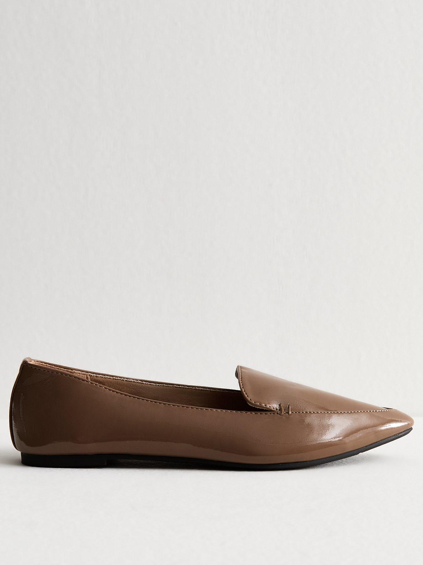 New Look Light Brown Faux Leather Pointed Toe Loafers