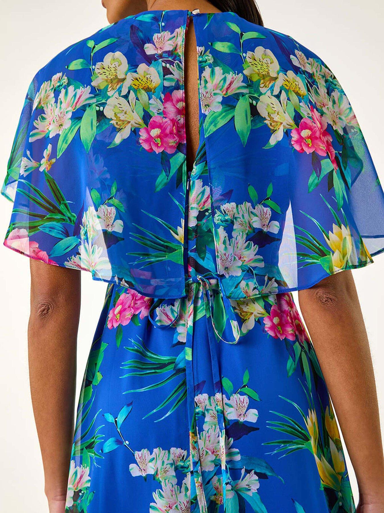roman-floral-chiffon-back-cape-dress-bluedetail