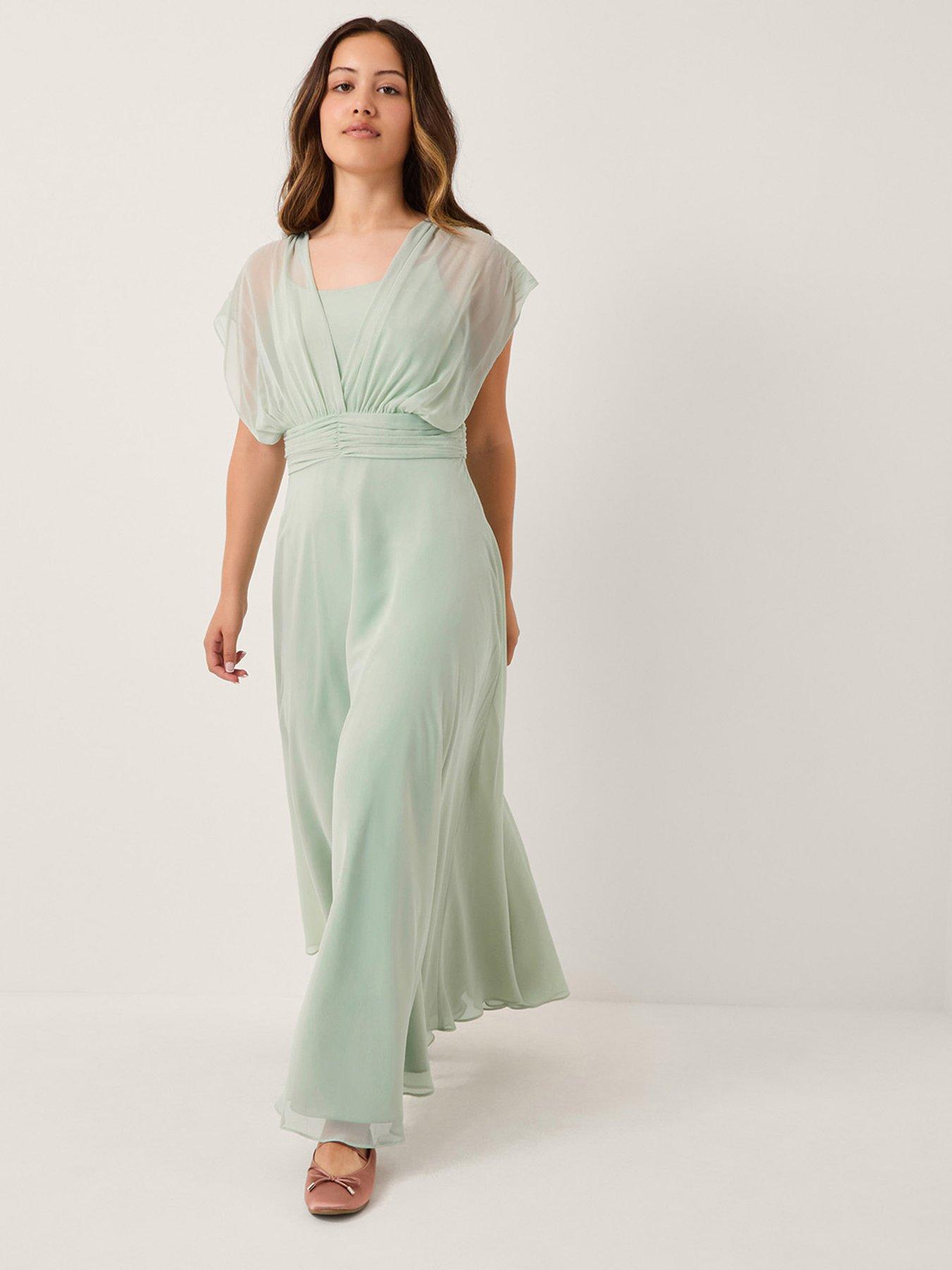 Monsoon Girls Maddison Multiway Chiffon Dress - Light Green