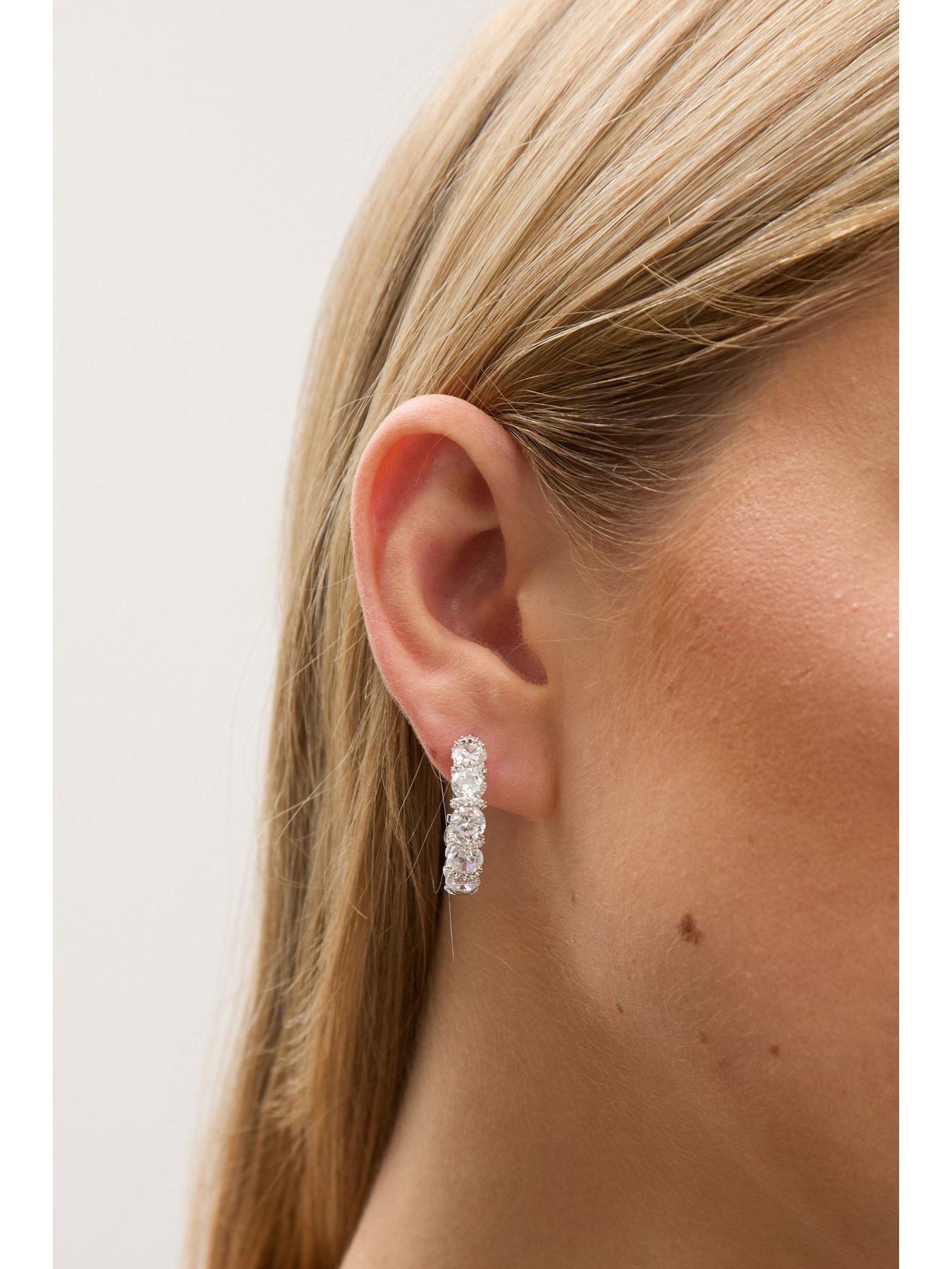 jon-richard-rhodium-plated-cubic-zirconia-round-stone-hoop-earringsstillFront