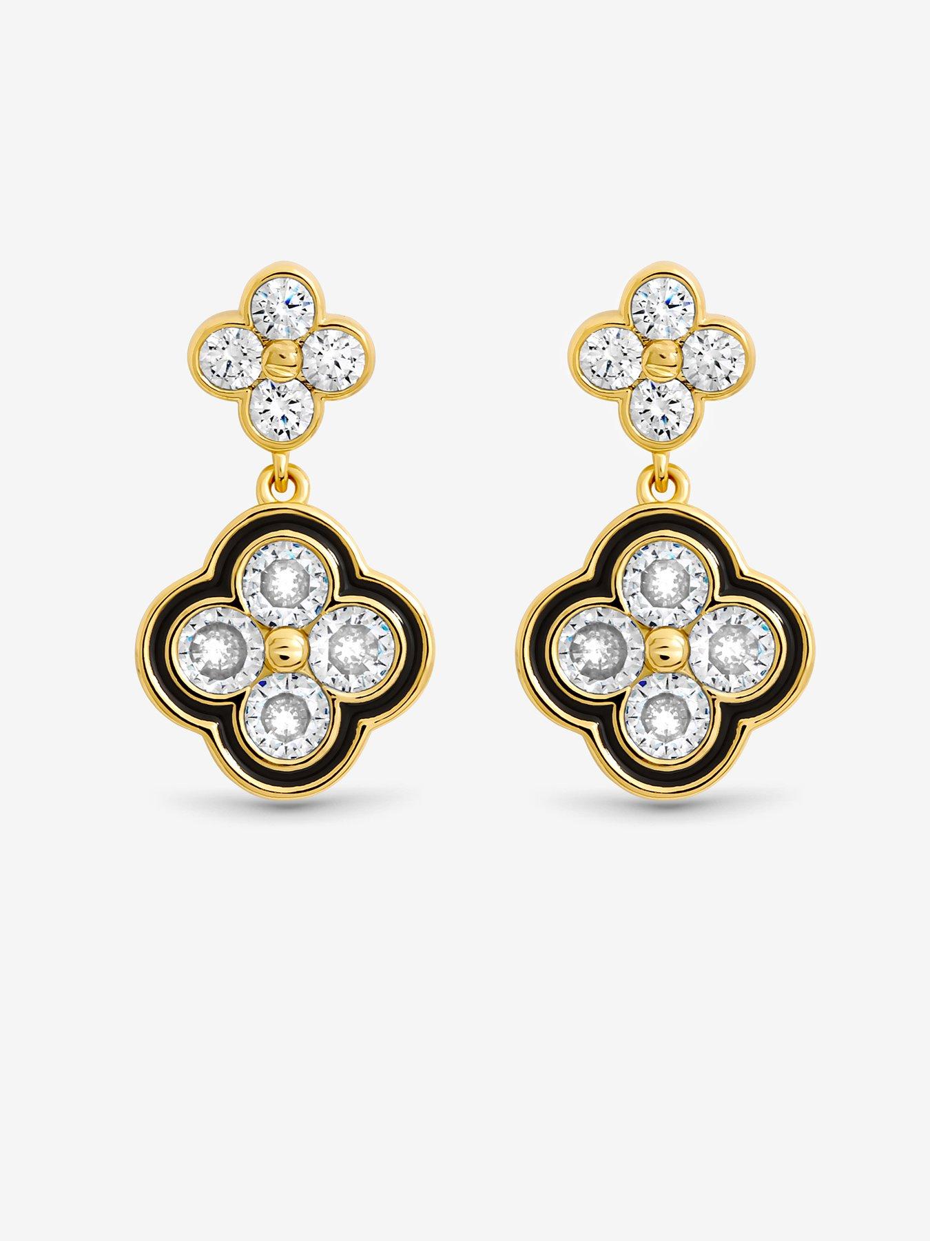 jon-richard-jon-richard-14k-gold-plated-jet-and-crystal-clover-earrings-gift-boxstillFront