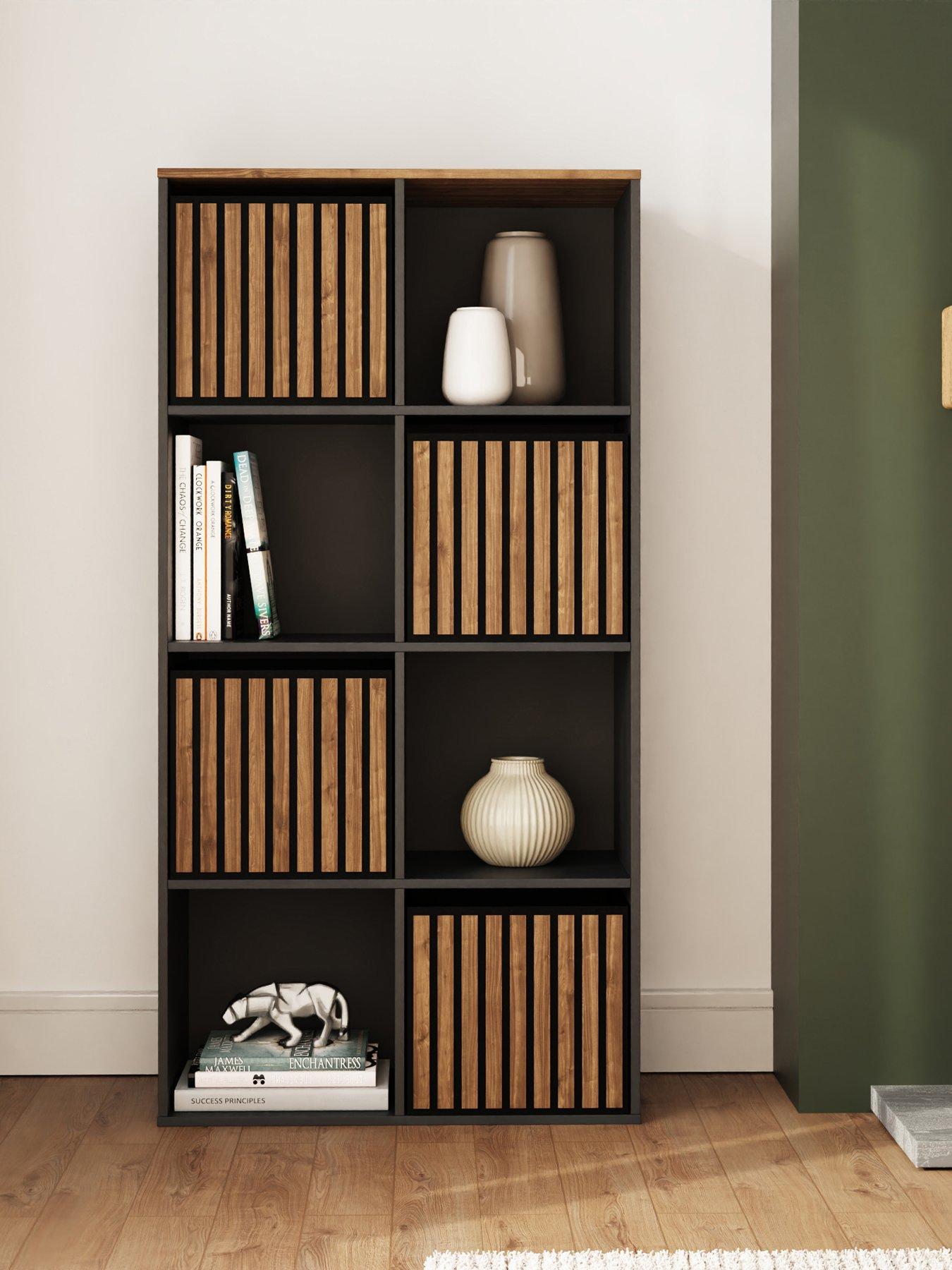 Image 1 of 7 of GFW Kube 2 x&nbsp;4 Storage Unit - Black/Walnut