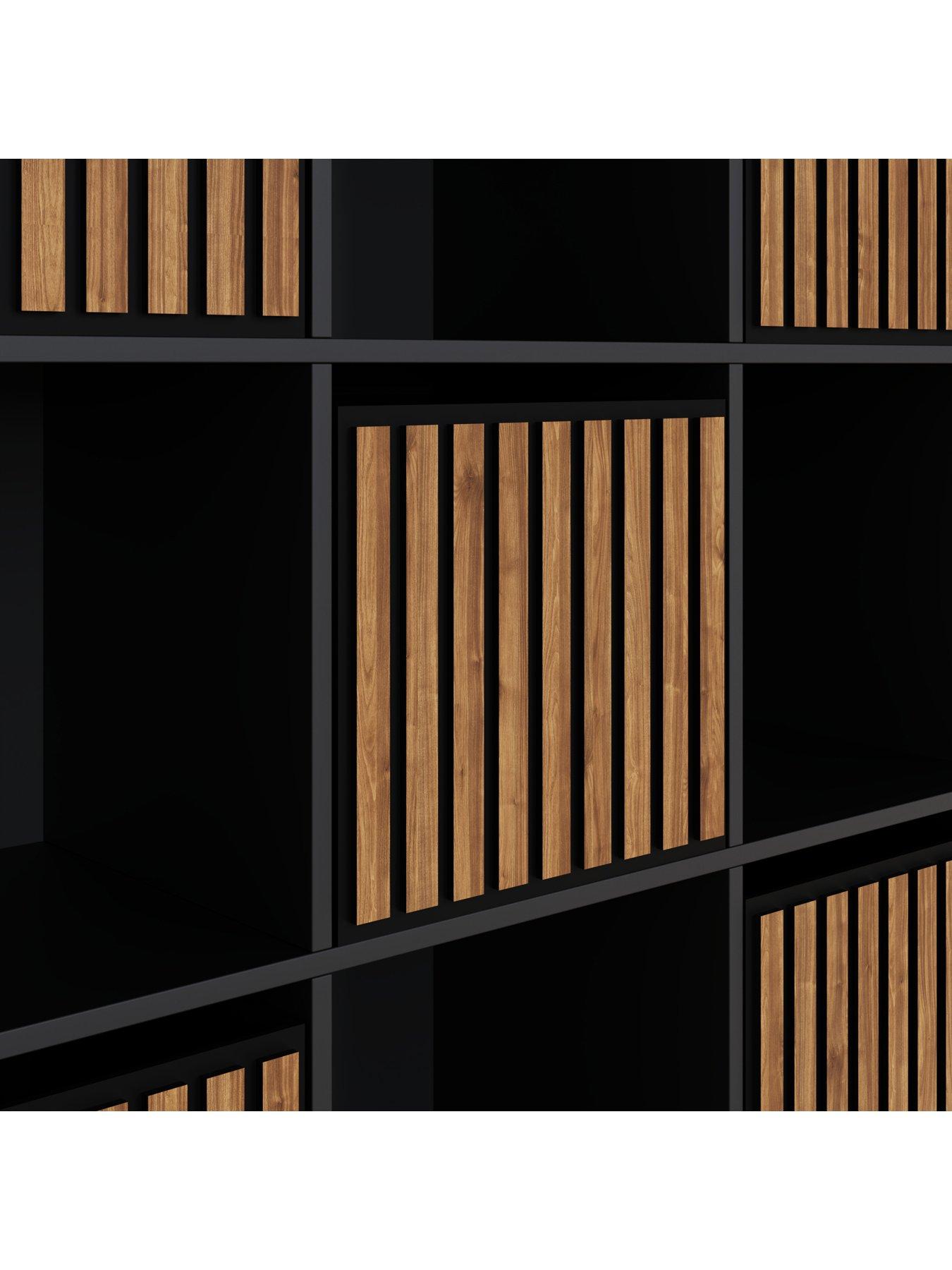 Image 5 of 7 of GFW Kube 3 x 3 Storage Unit - Black/Walnut