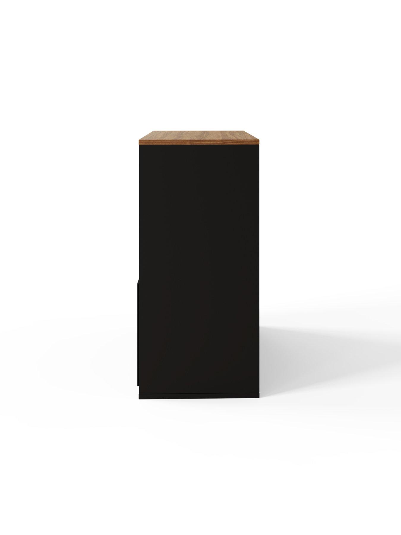 Image 5 of 7 of GFW Kube 2 x 2 Storage Unit&nbsp;- Black/Walnut