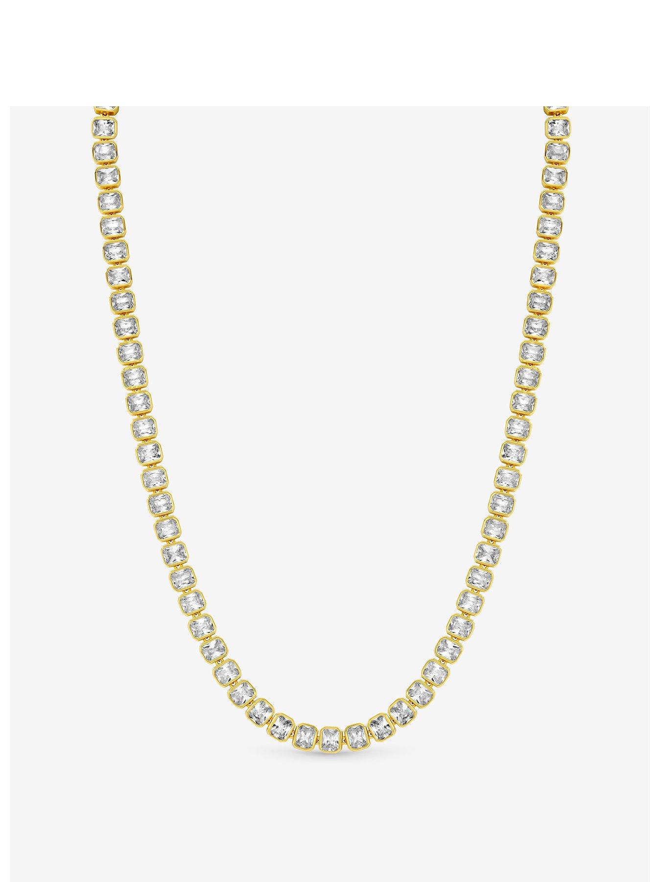 Jon Richard 18K Gold Plated And Crystal Tennis Necklace - Multi
