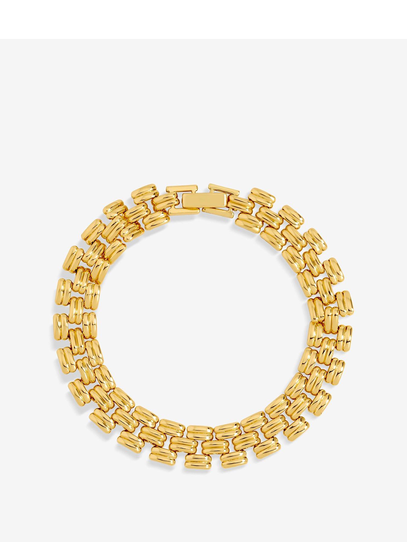 Jon Richard 18K Gold Plated Gate Chain Bracelet